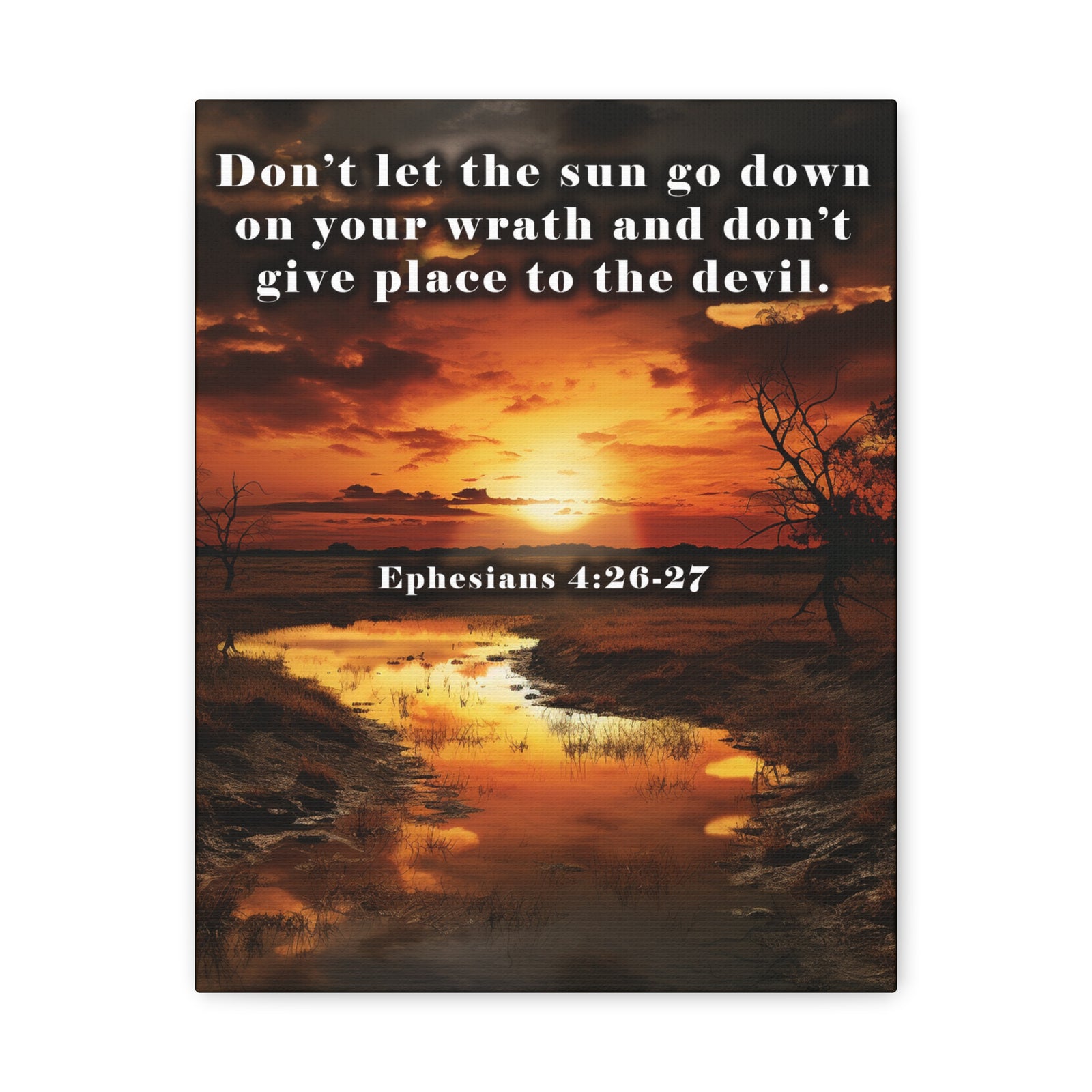Scripture Walls Be Ye Angry Ephesians 4:26-27 Christian Wall Art Print Ready to Hang Unframed-Express Your Love Gifts