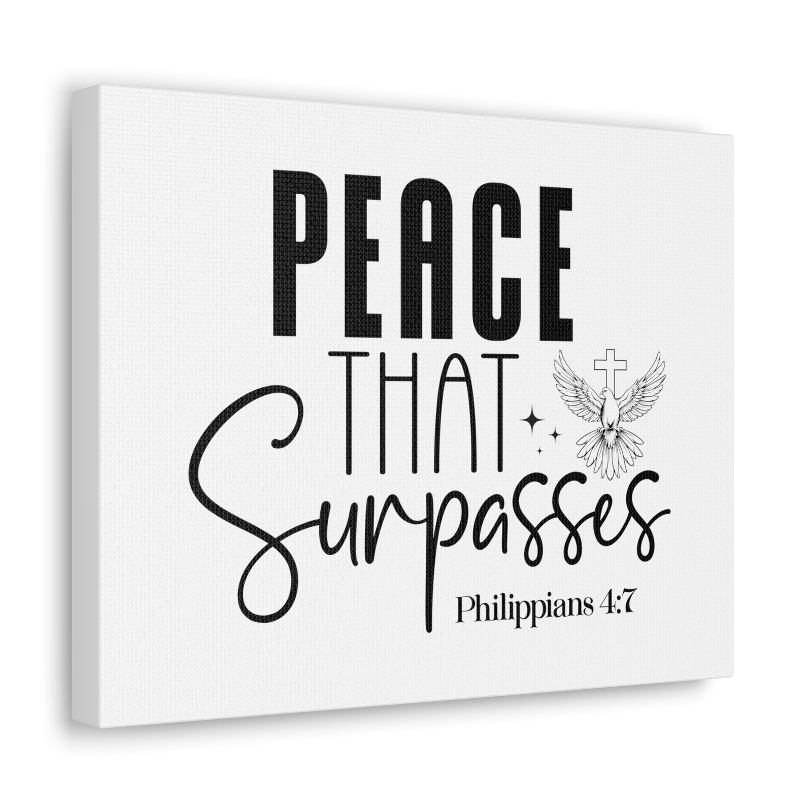 Scripture Walls Philippians 4:7 Peace That Surpasses Rubies Bible Verse Canvas Christian Wall Art Ready to Hang Unframed-Express Your Love Gifts