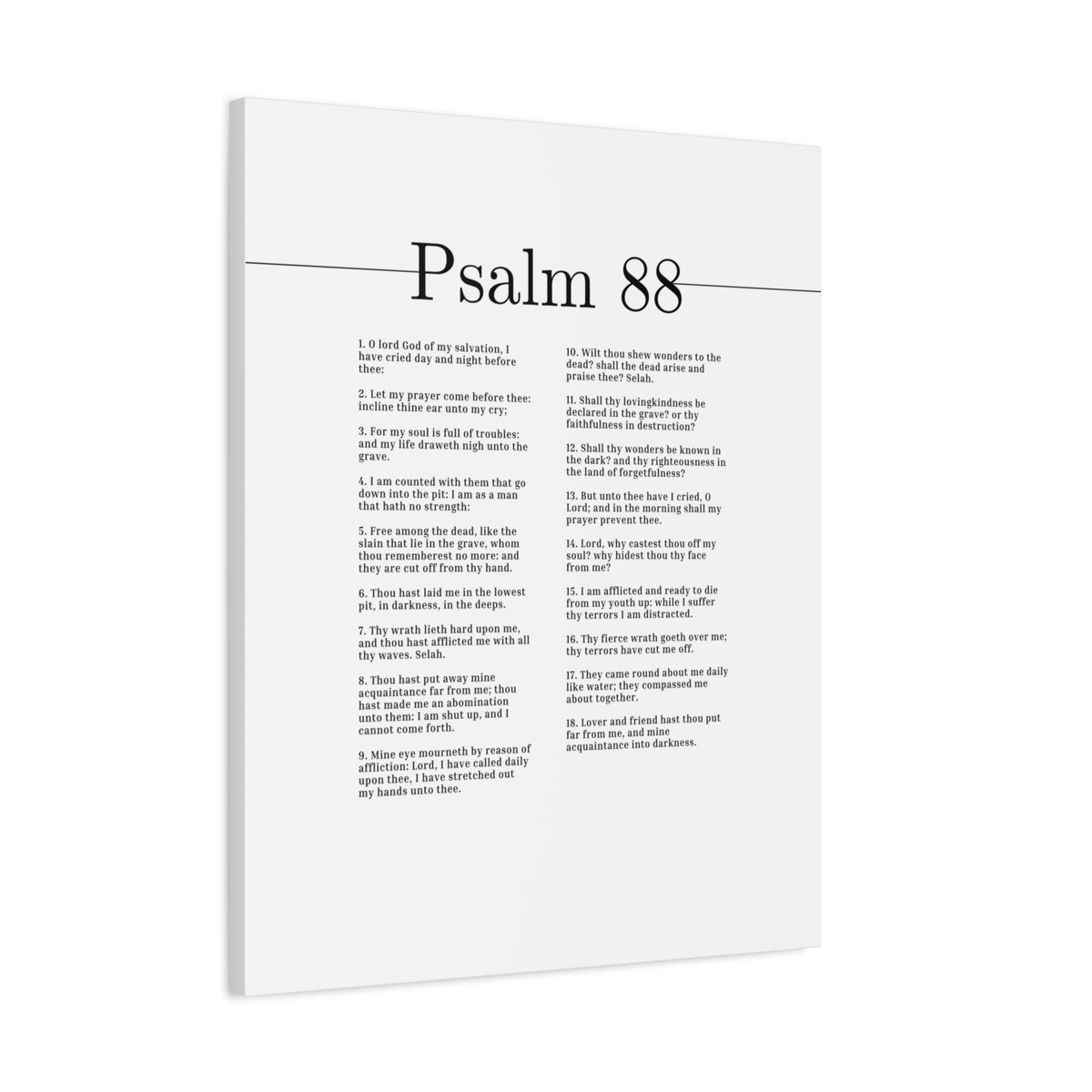 Scripture Canvas O Lord, God Of My Salvation Psalm 88 Christian Wall Art Bible Verse Print Ready to Hang-Express Your Love Gifts
