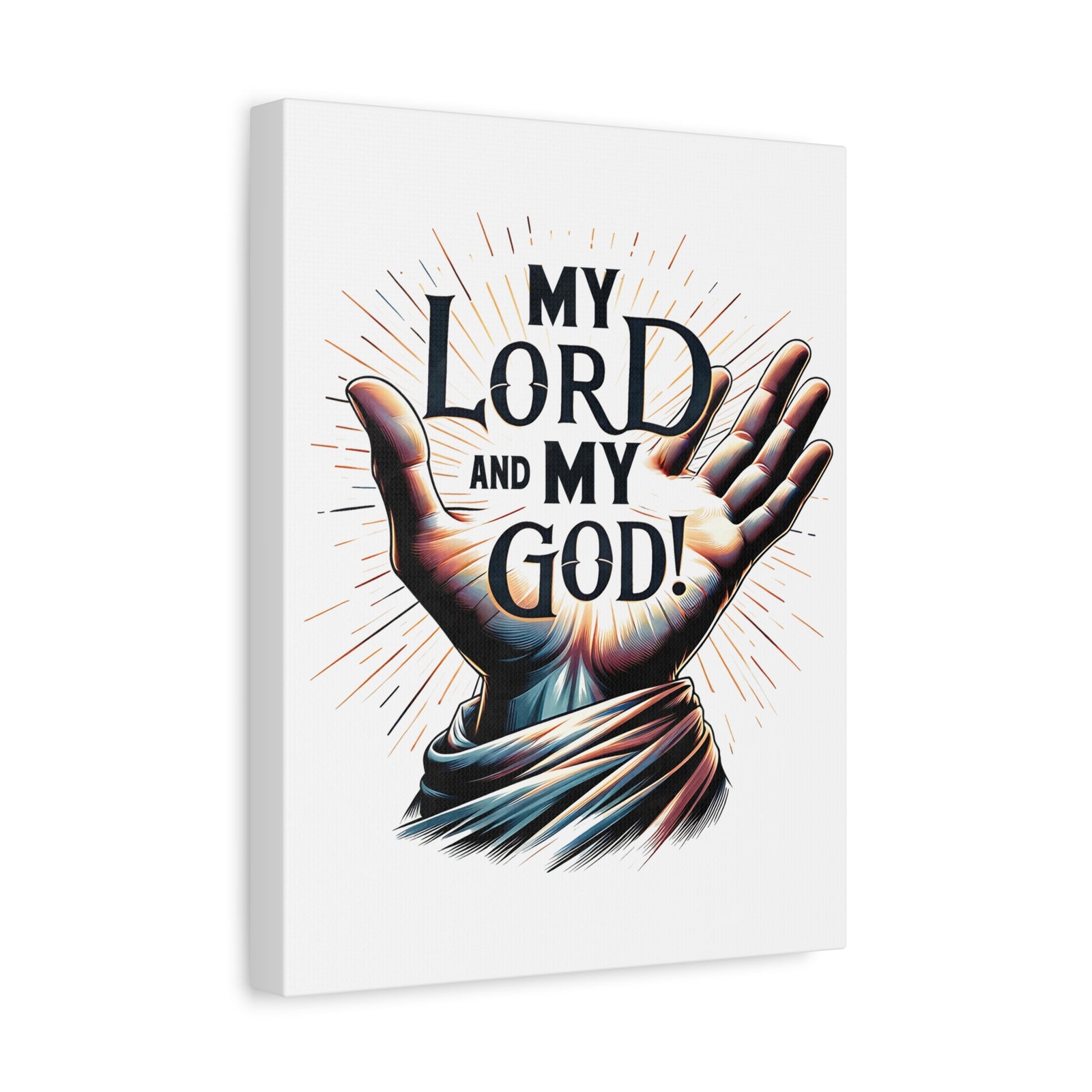 Scripture Walls John 20:28 My Lord and My God! Bible Verse Canvas Christian Wall Art Ready to Hang Unframed-Express Your Love Gifts