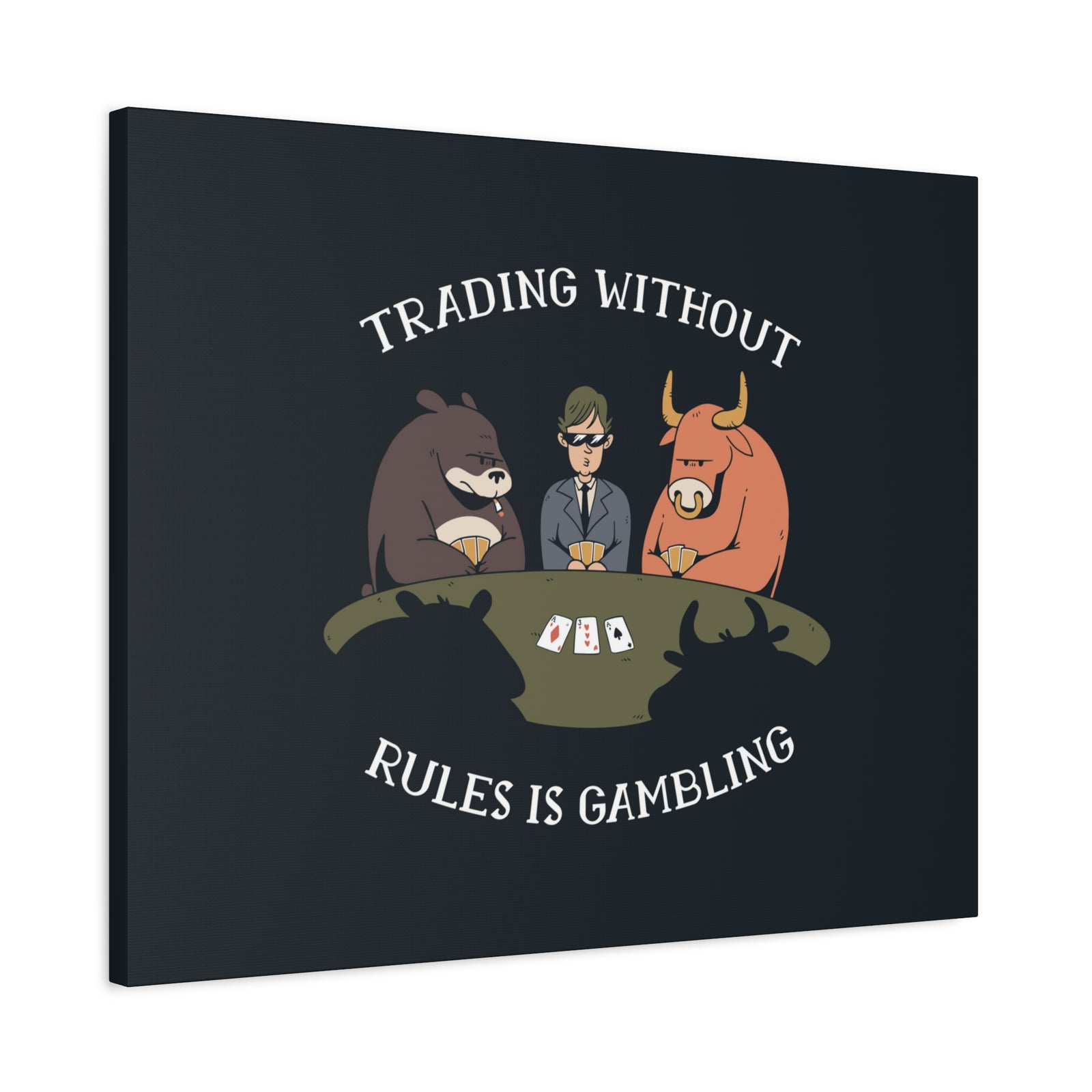 Scripture Canvas Trading Without Rules Is Gambling Christian Wall Art Bible Verse Print Ready to Hang-Express Your Love Gifts