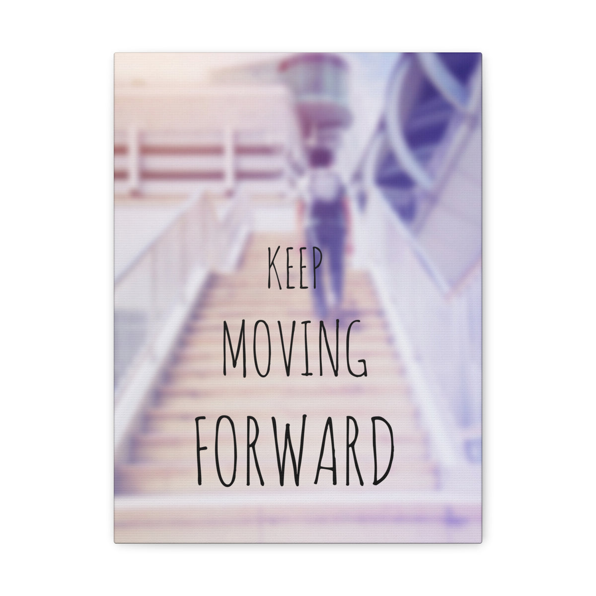 Inspirational Quote Canvas Keep Moving Forward Motivational Print Ready to Hang Artwork-Express Your Love Gifts