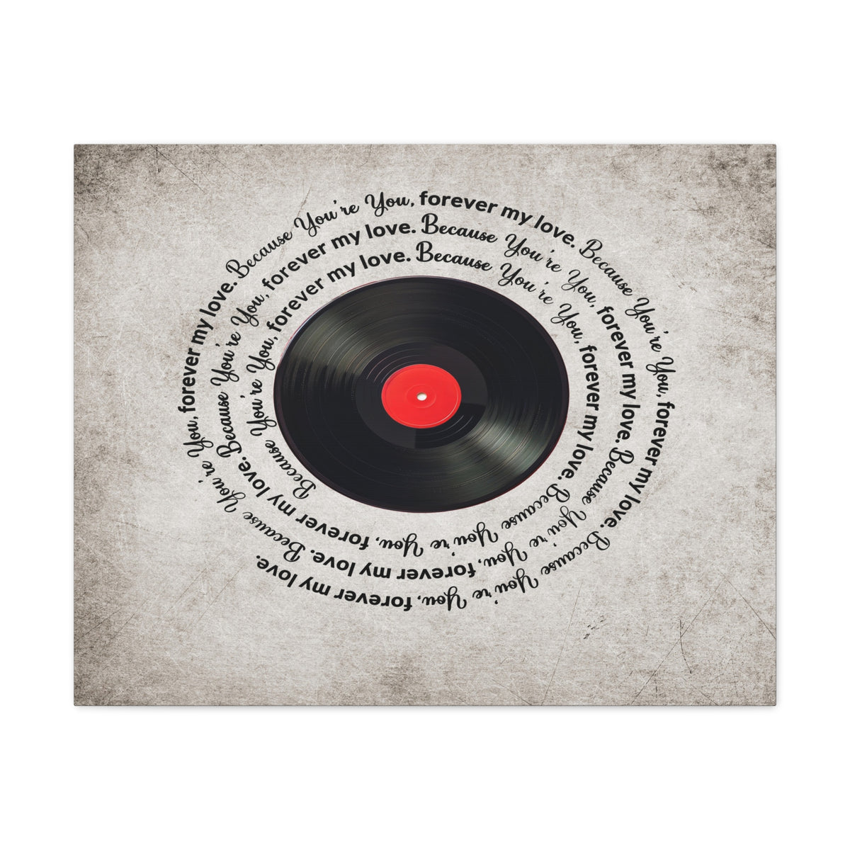 Personalized To My Wife Forever My Love Vinyl Record Canvas Wall Art – Perfect Gift for Music Lovers & Soulmates-Express Your Love Gifts