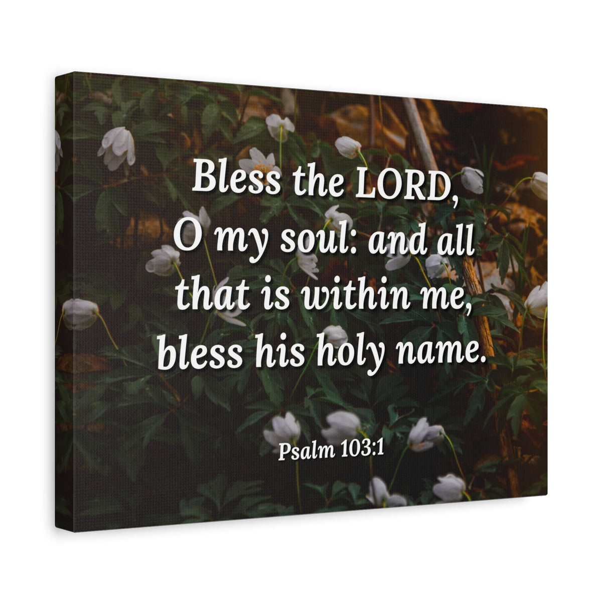 Scripture Walls Bless The LORD Psalm 103:1 Bible Verse Canvas Christian Wall Art Ready to Hang-Express Your Love Gifts