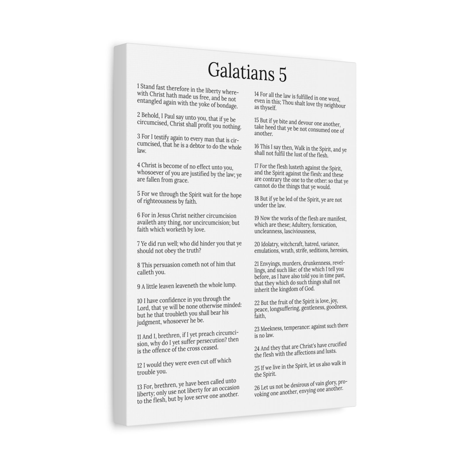 Scripture Walls Fruit of the Spirit Galatians 5 Chapter White Christian Wall Art Print Ready to Hang Unframed-Express Your Love Gifts
