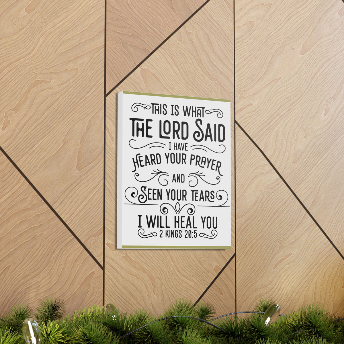 Scripture Walls I Will Heal You 2 Kings 20:5 Bible Verse Canvas Christian Wall Art Ready to Hang-Express Your Love Gifts