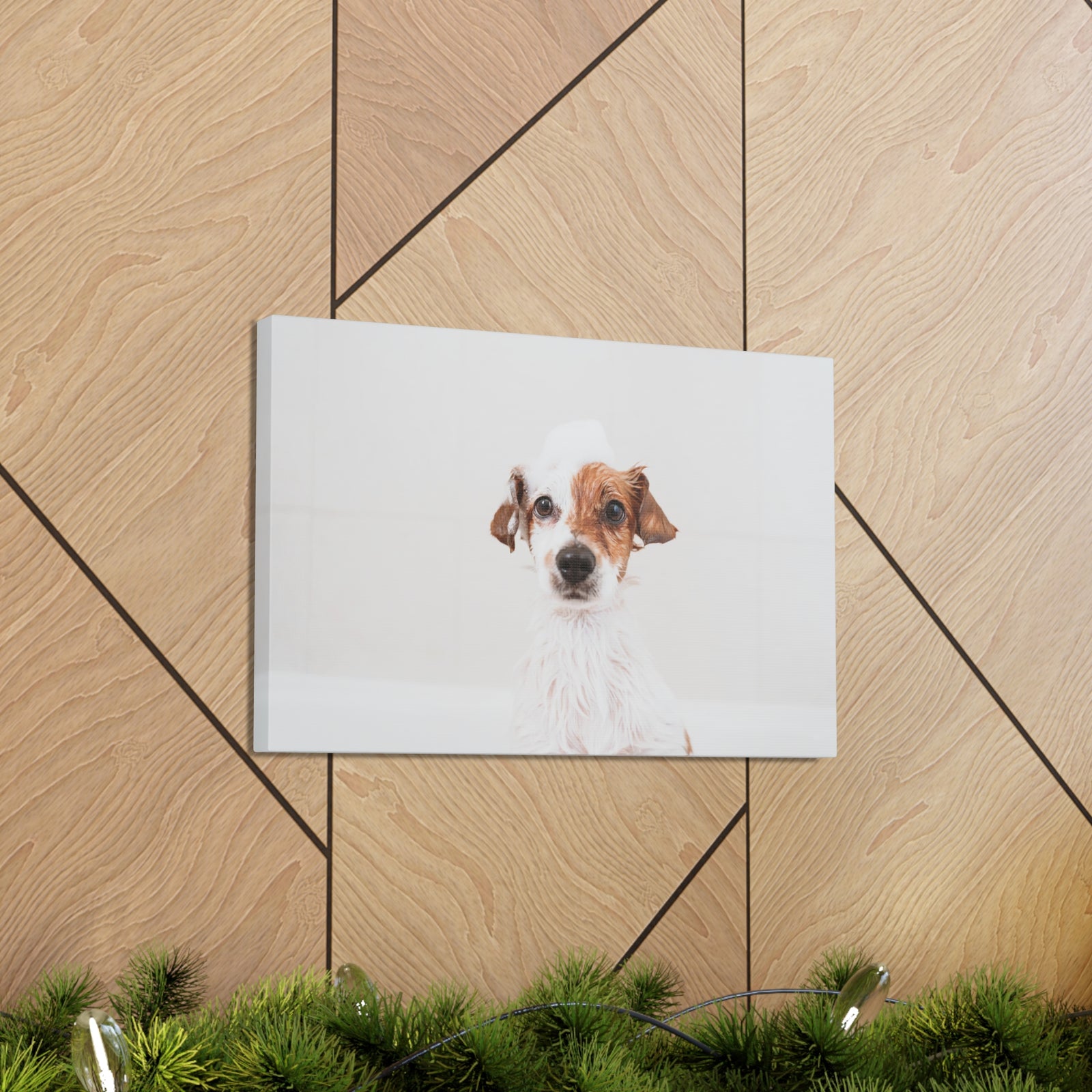 Cute Jack Russell Terrier Bathee Canvas Wall Art for Home Decor Ready-to-Hang-Express Your Love Gifts