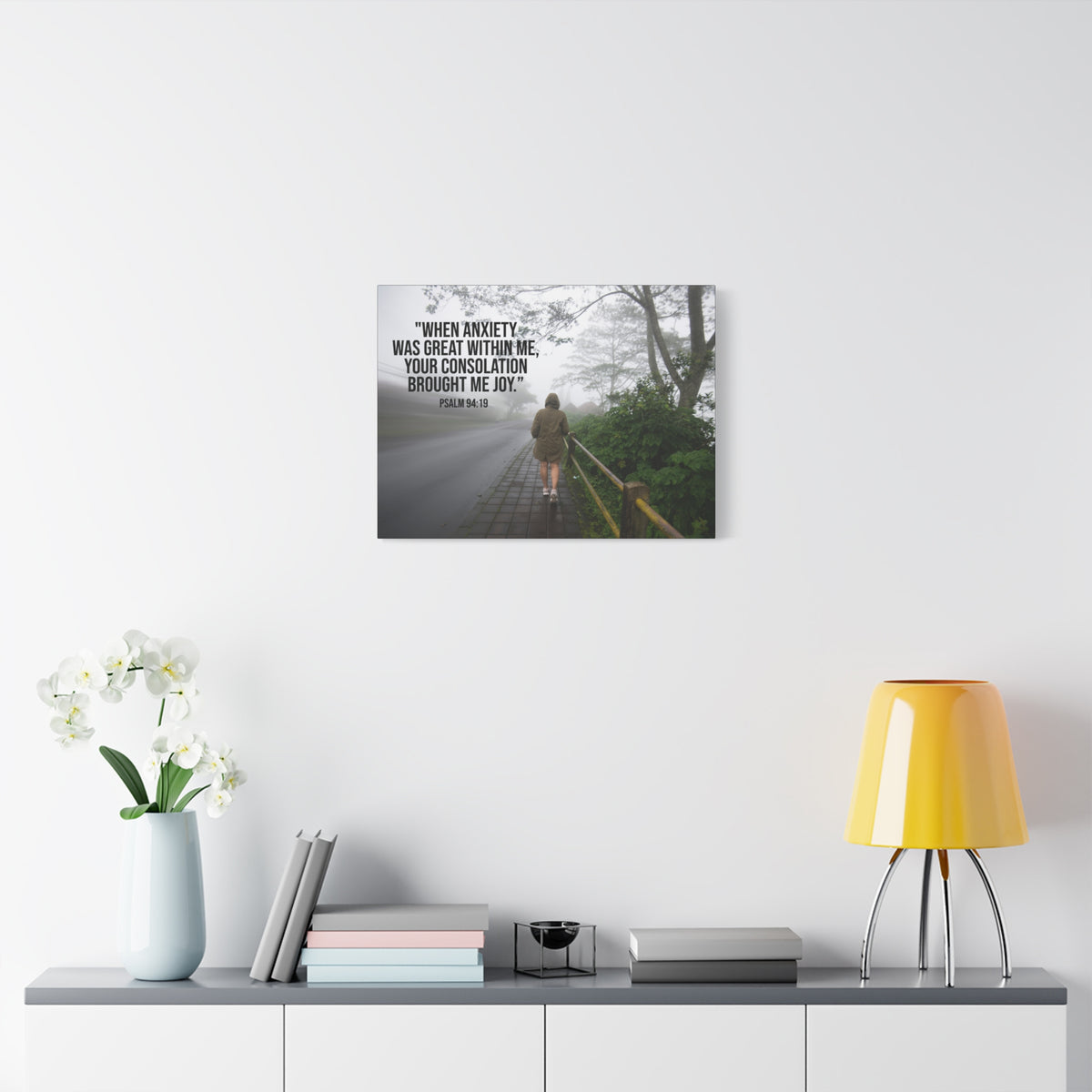 Scripture Walls Great Within Me Psalm 94:19 Bible Verse Canvas Christian Wall Art Ready to Hang-Express Your Love Gifts