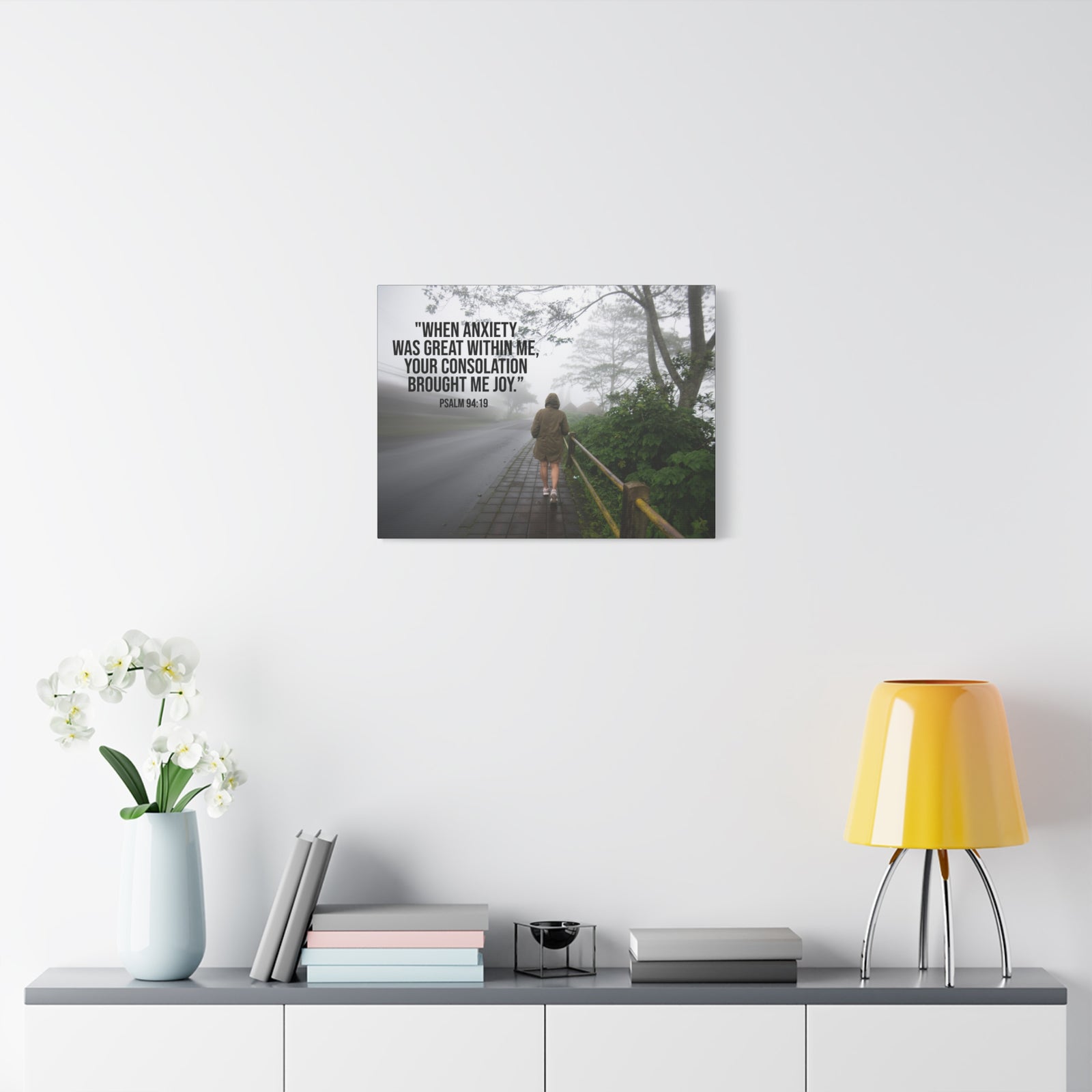 Scripture Walls Great Within Me Psalm 94:19 Bible Verse Canvas Christian Wall Art Ready to Hang-Express Your Love Gifts