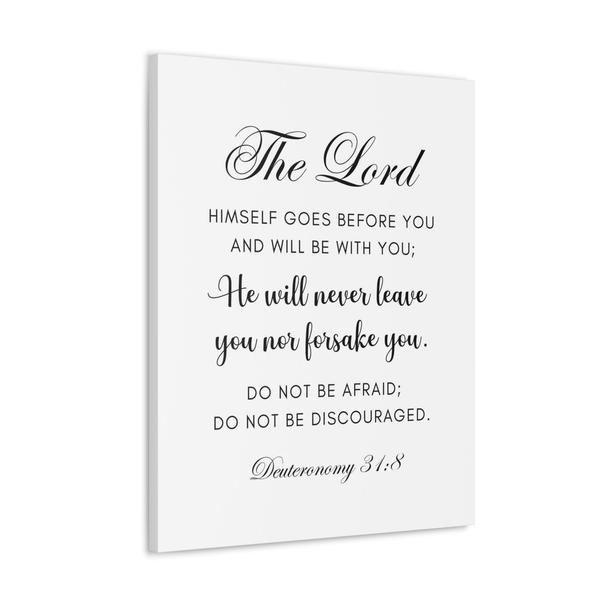Scripture Walls Deuteronomy 31:8 Do Not Be Afraid Bible Verse Canvas Christian Wall Art Ready to Hang Unframed-Express Your Love Gifts