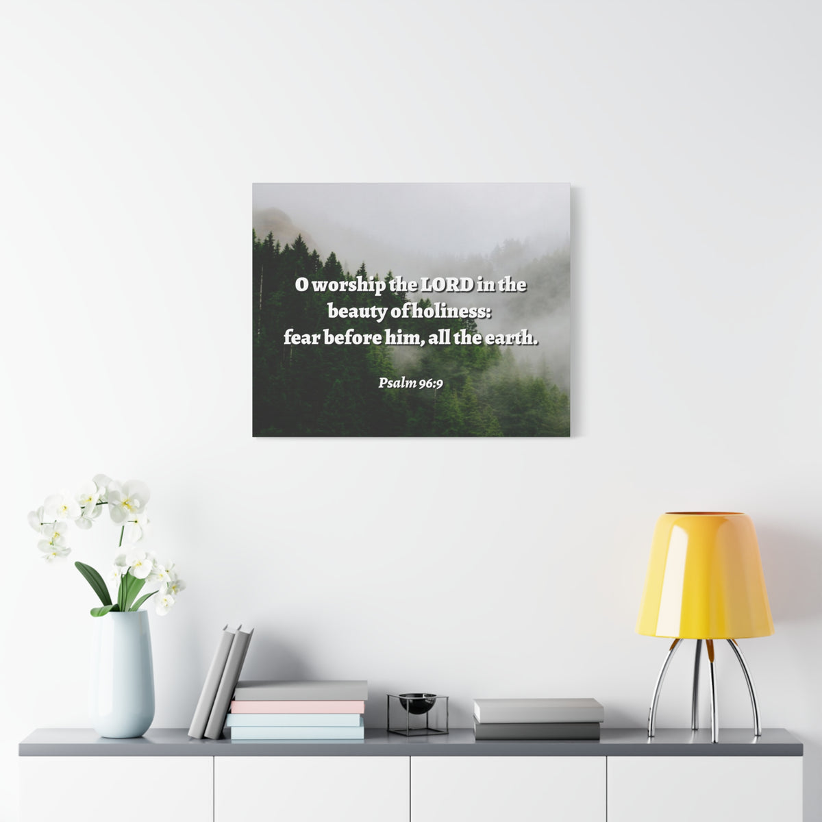 Scripture Walls Beauty Of Holiness Psalm 96:9 Bible Verse Canvas Christian Wall Art Ready to Hang-Express Your Love Gifts