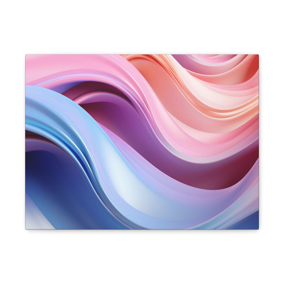 Purple And Blue Abstract Soft Pastel Waves Canvas Wall Art for Home Decor Ready-to-Hang-Express Your Love Gifts