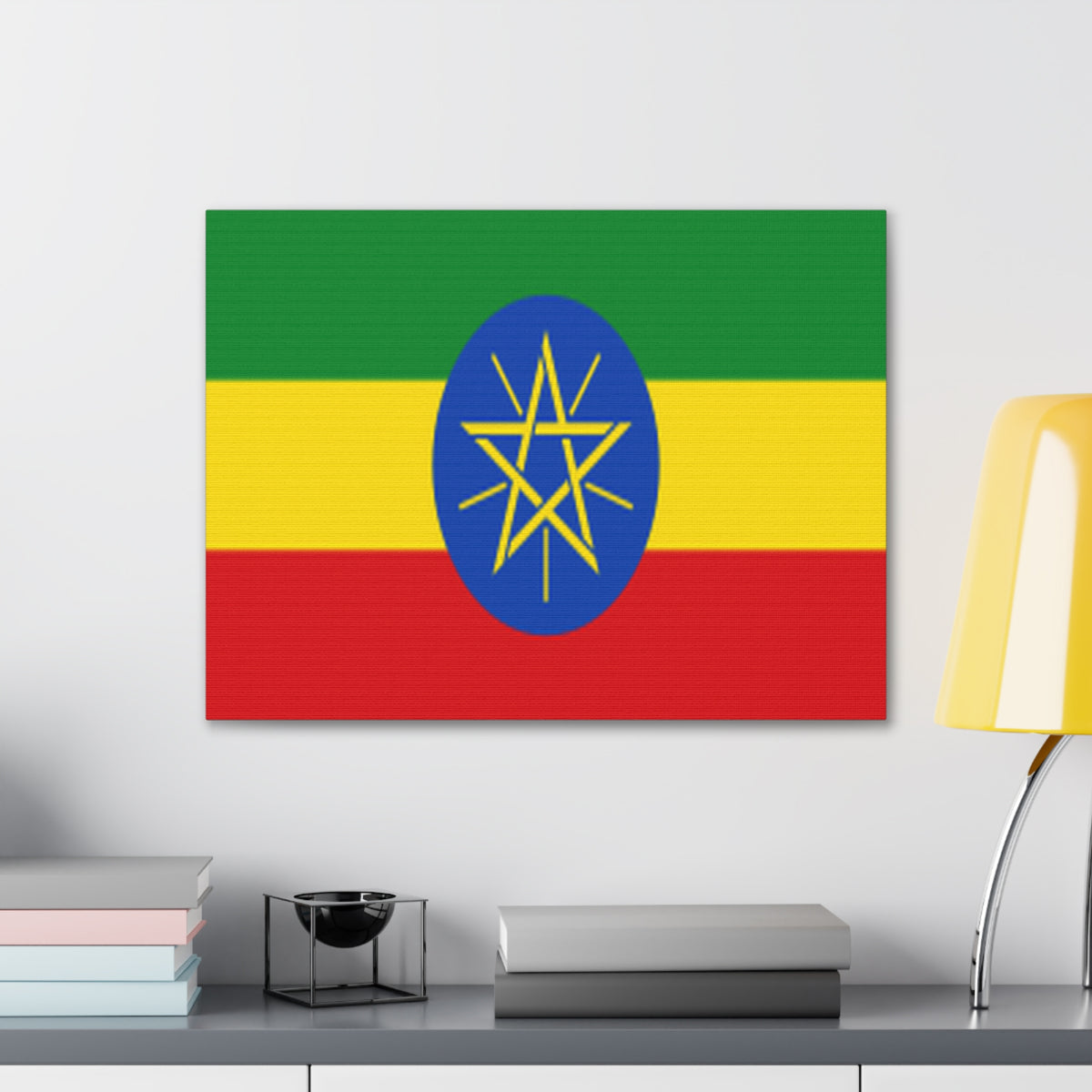 Ethiopia Country Flag Canvas Vibrant Wall Art Unframed Home Decor-Express Your Love Gifts