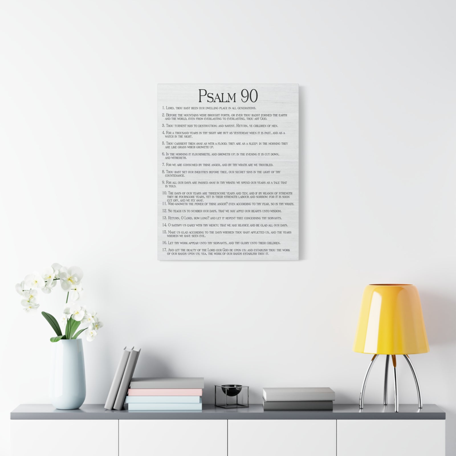 Scripture Walls How Time Flies Fast Psalm 90:13 Christian Wall Art Print Ready to Hang-Express Your Love Gifts