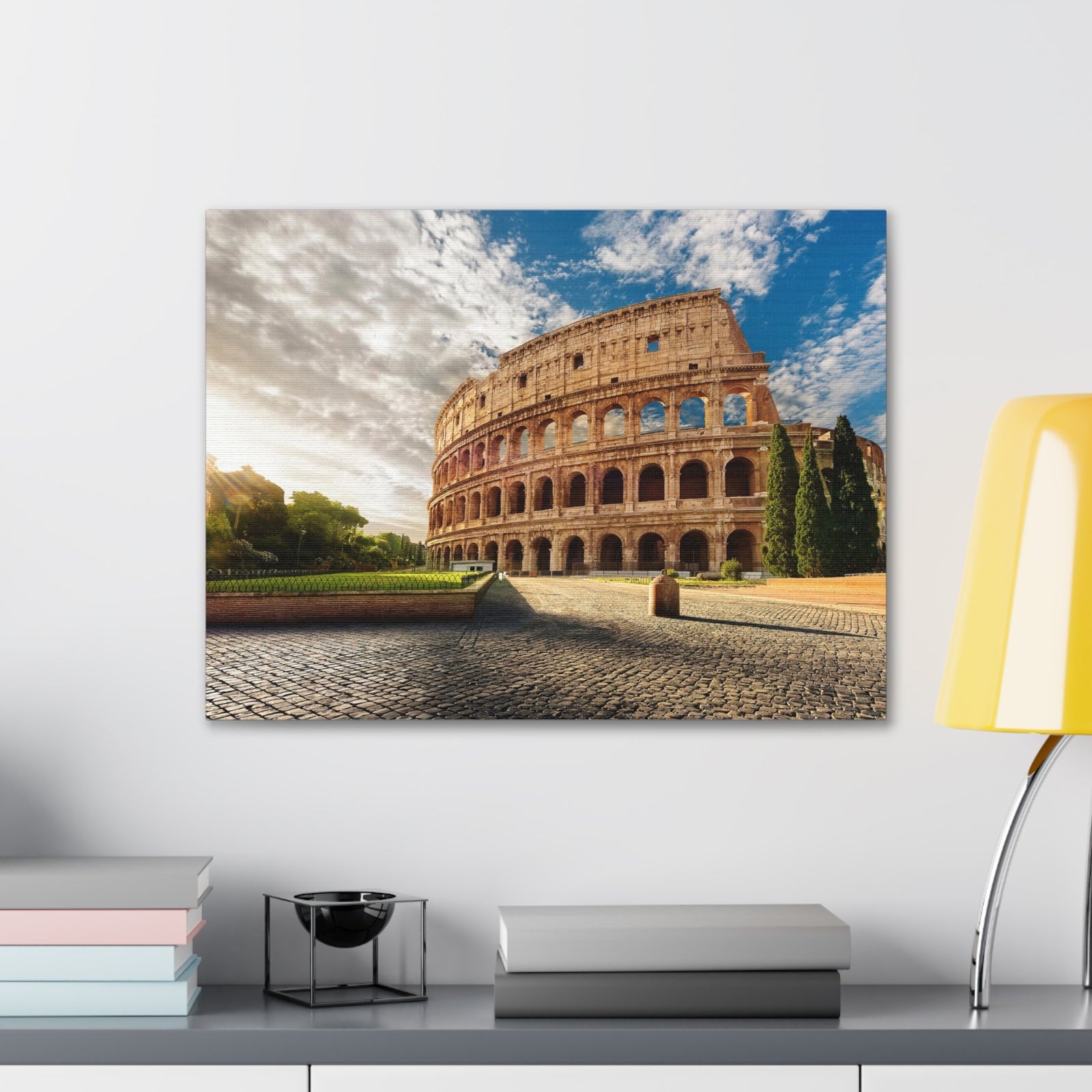 Italy Colosseum in Rome Modern Multicolor Scenic Nature Photography Canvas Home Office Decor Ready to Hang-Express Your Love Gifts