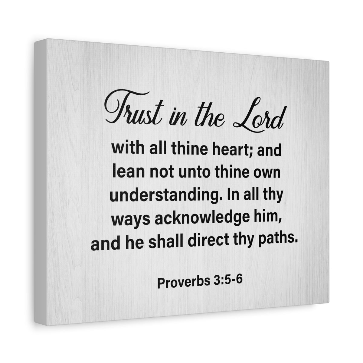 Bible Verse Canvas Trust in the Lord Proverbs 3:5-6 Wall Art Christian Home Decor-Express Your Love Gifts