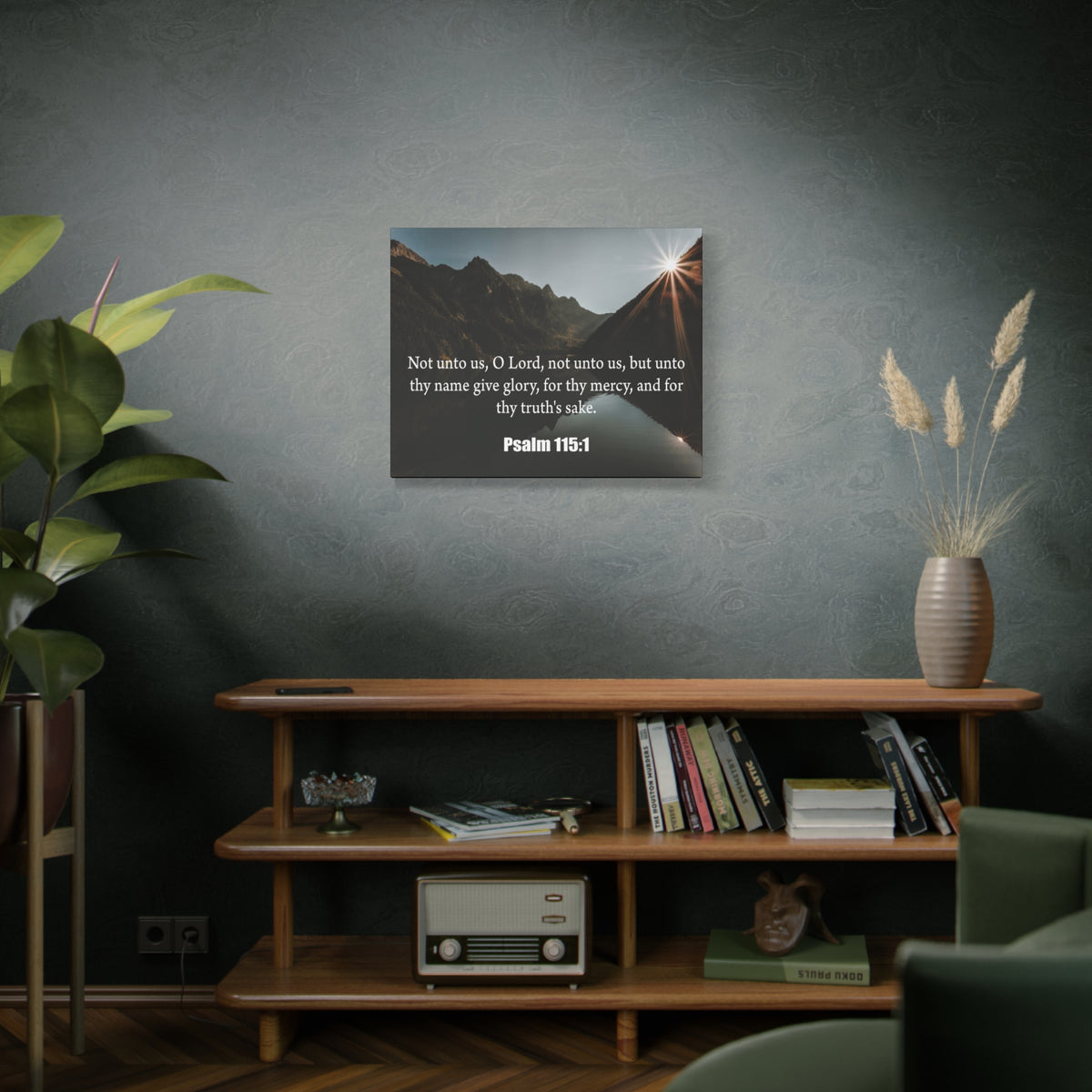 Scripture Canvas Not Unto Us Isaiah 41:10 Christian Wall Art Bible Verse Print Ready to Hang-Express Your Love Gifts