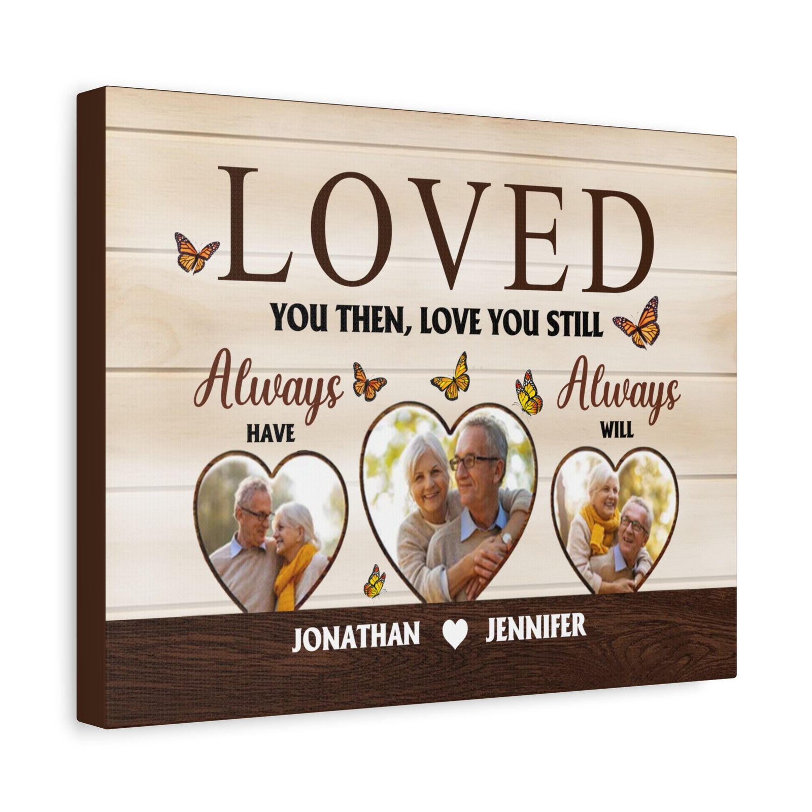 Personalized Loved You Then, Love You Still Canvas Wall Art – Always Have, Always Will-Express Your Love Gifts