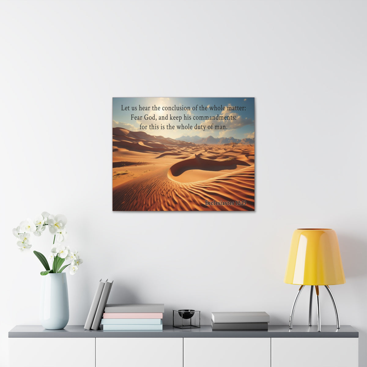 Scripture Walls Ecclesiastes 12:13 Desert Bible Verse Canvas Christian Wall Art Ready to Hang Unframed-Express Your Love Gifts