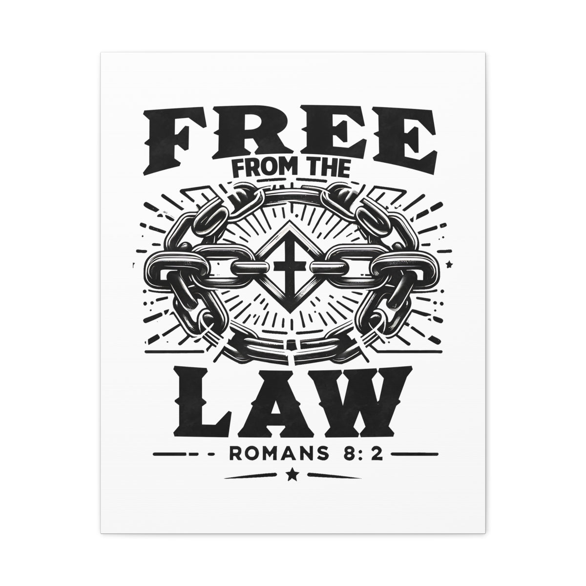 Scripture Walls Romans 8:2 Free From the Law Bible Verse Canvas Christian Wall Art Ready to Hang Unframed-Express Your Love Gifts