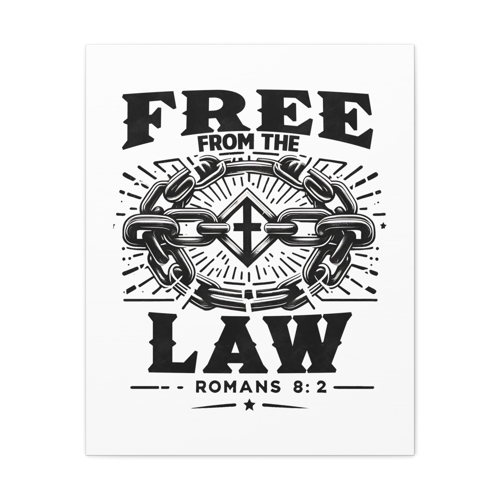 Scripture Walls Romans 8:2 Free From the Law Bible Verse Canvas Christian Wall Art Ready to Hang Unframed-Express Your Love Gifts