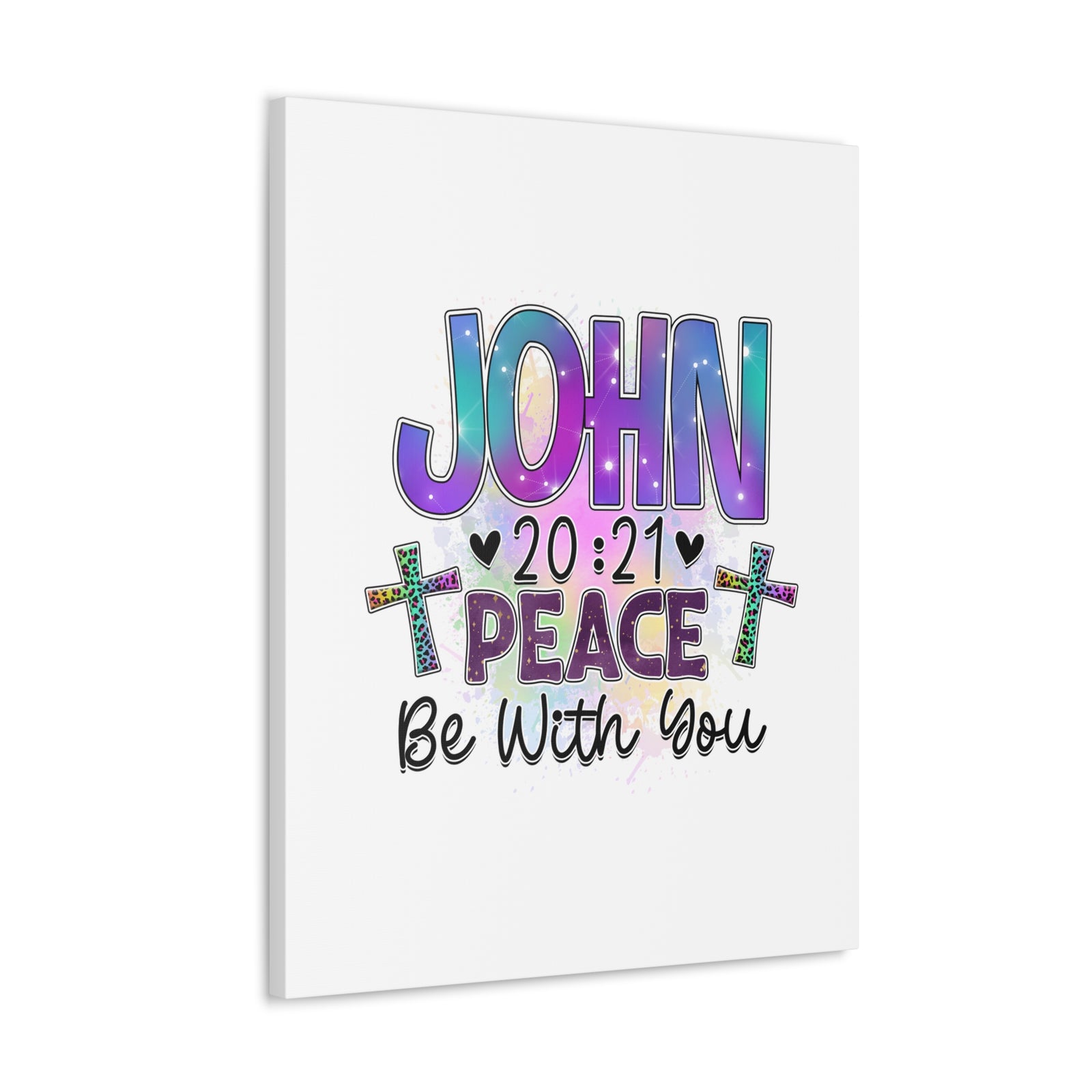 Scripture Walls John 20:21 Peace Be With You Bible Verse Canvas Christian Wall Art Ready to Hang Unframed-Express Your Love Gifts