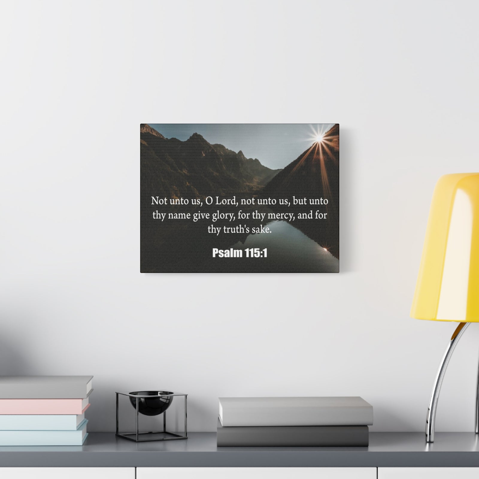 Scripture Canvas Not Unto Us Isaiah 41:10 Christian Wall Art Bible Verse Print Ready to Hang-Express Your Love Gifts