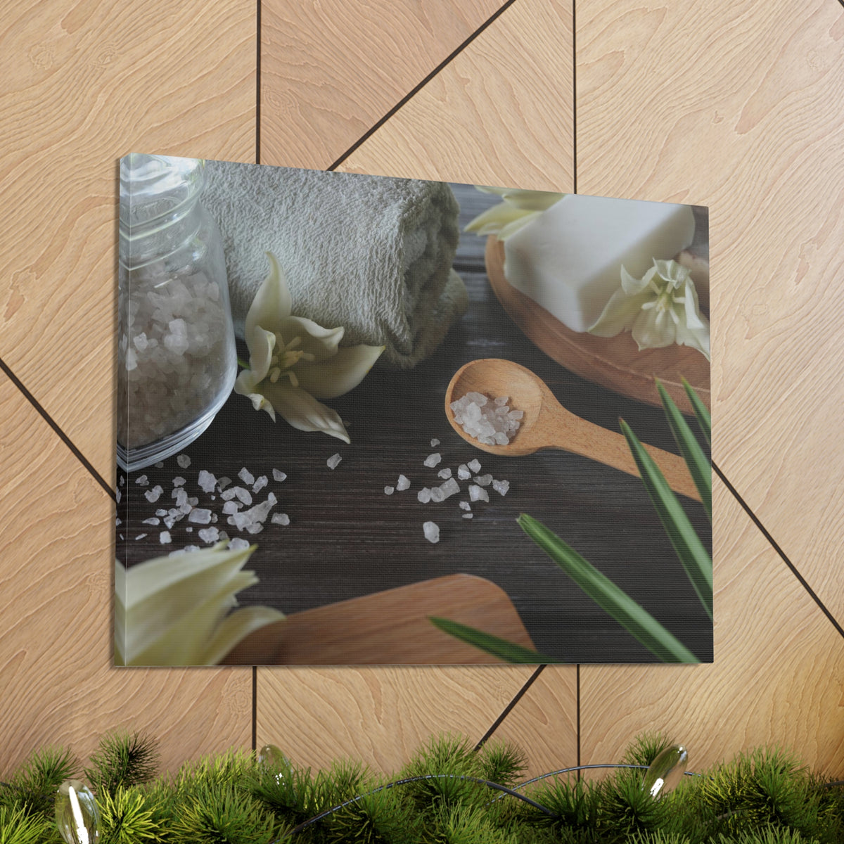 Natural Handmade Soap Forest Floral Nature Photography Canvas Wall Art for Home Decor Ready-to-Hang-Express Your Love Gifts