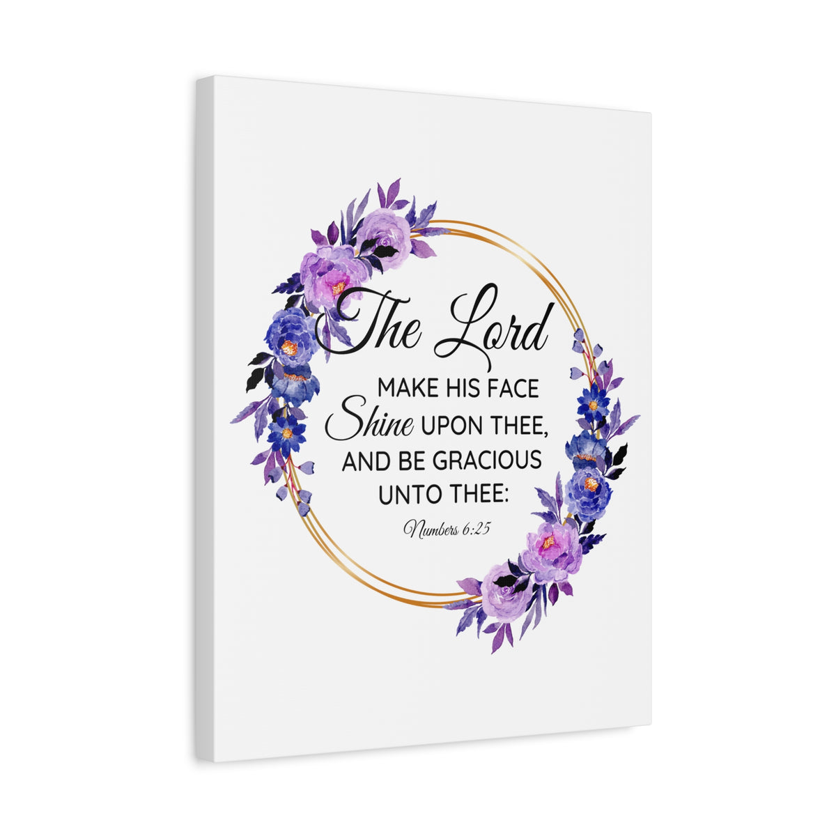 Scripture Walls Numbers 6:25 Shine Upon Thee Bible Verse Canvas Christian Wall Art Ready to Hang Unframed-Express Your Love Gifts