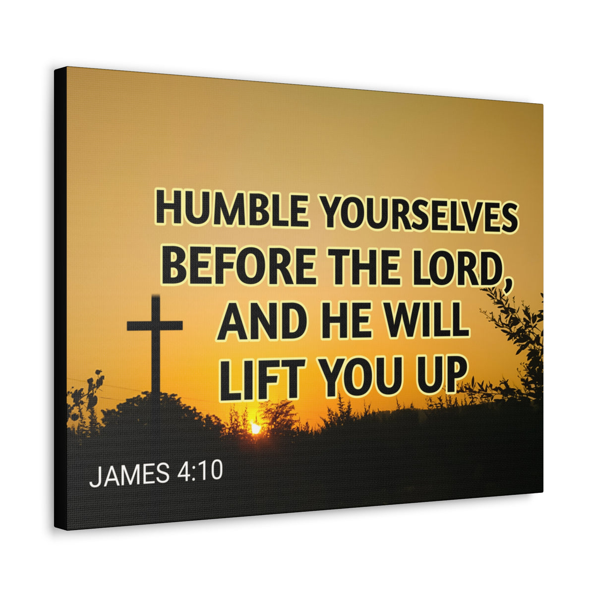 Scripture Walls Humble Yourselves James 4:10 Bible Verse Canvas Christian Wall Art Ready to Hang-Express Your Love Gifts