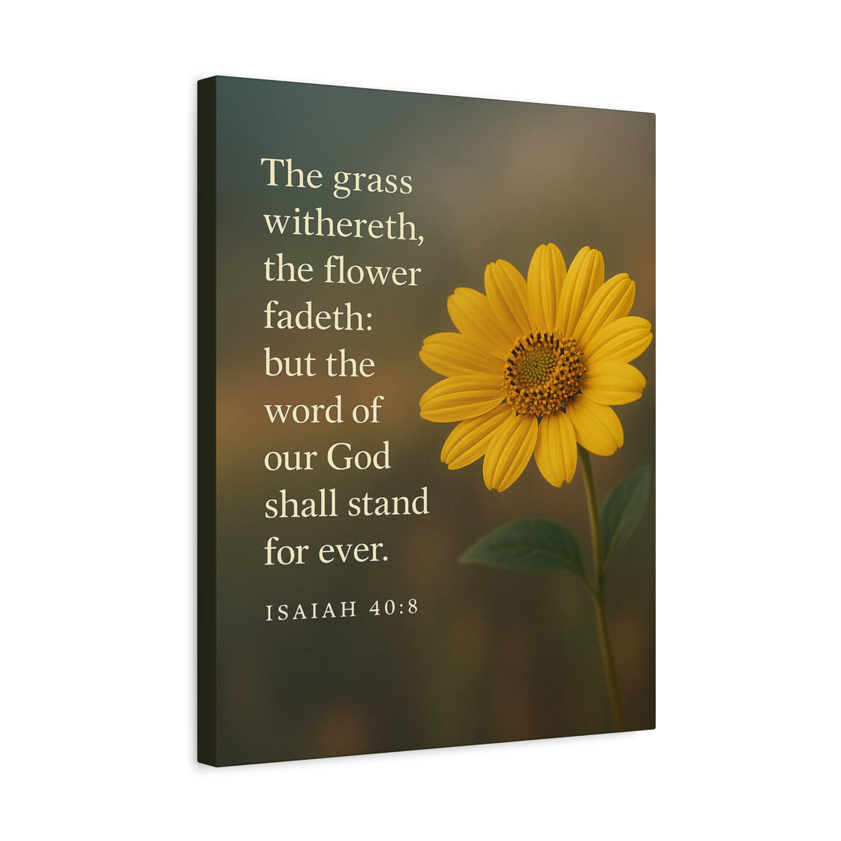 Bible Verse Canvas Isaiah 40:8 Christian Home Décor Wall Art Scripture Ready to Hang Faith Print-Express Your Love Gifts