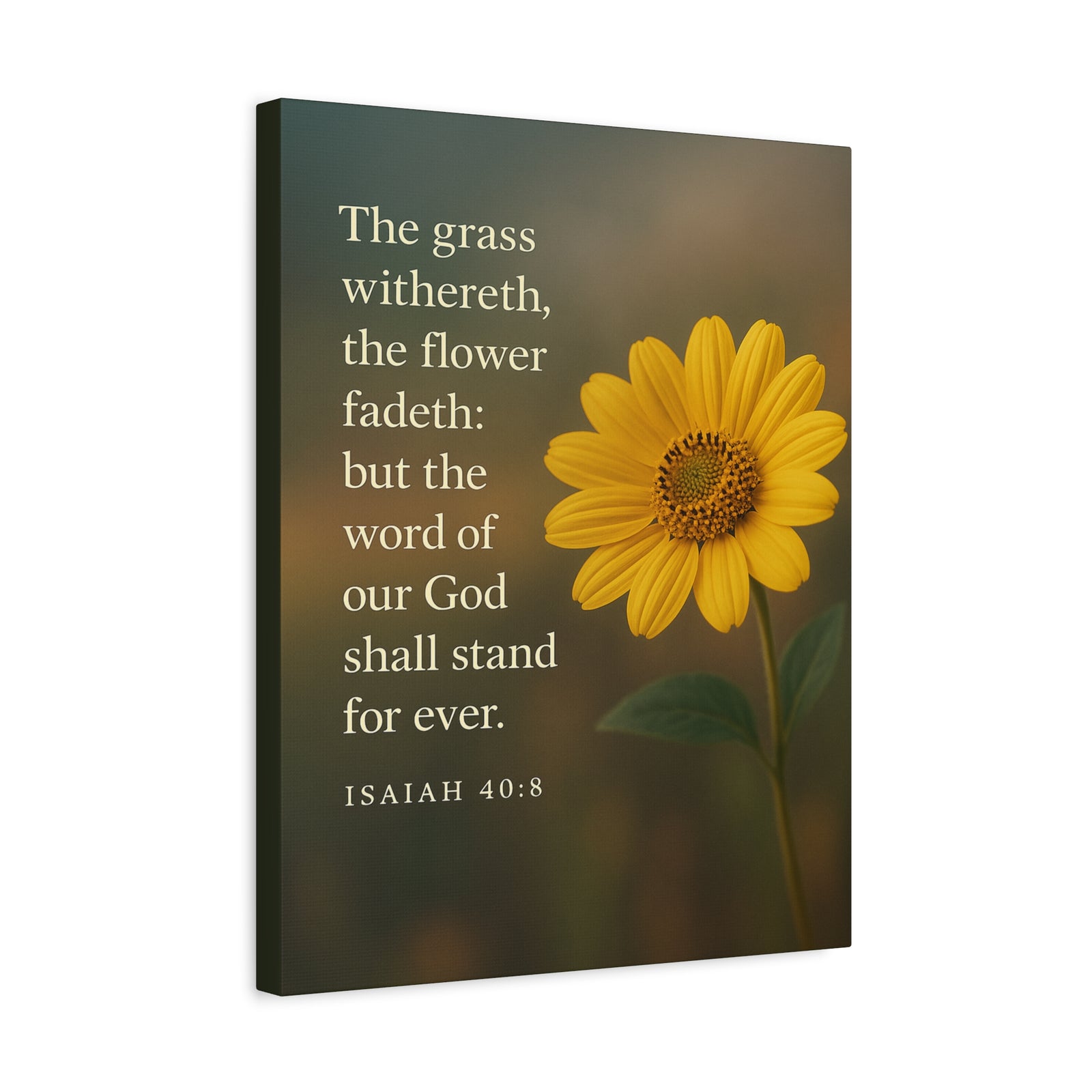 Bible Verse Canvas Isaiah 40:8 Christian Home Décor Wall Art Scripture Ready to Hang Faith Print-Express Your Love Gifts