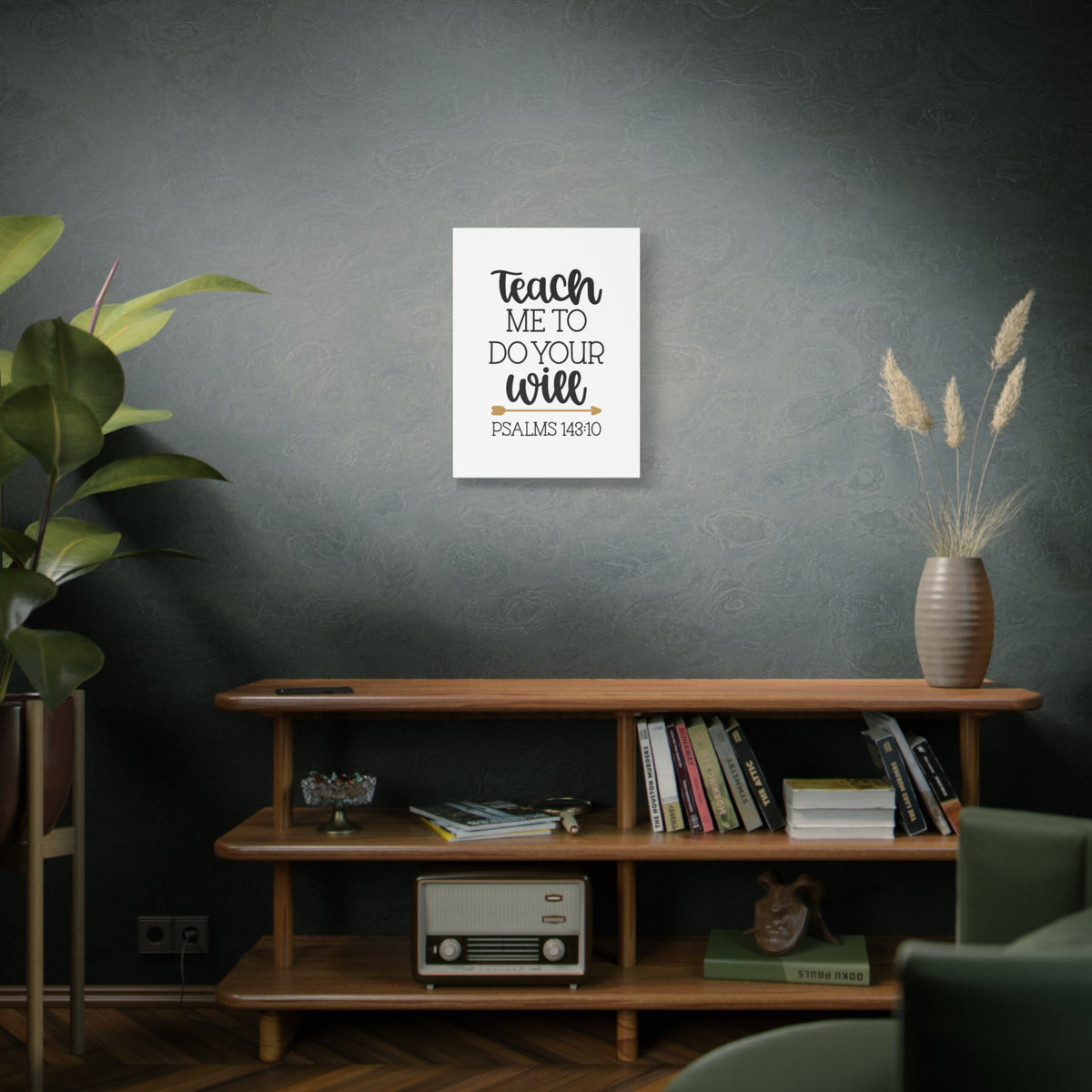 Scripture Canvas Do Your Will Psalms 143:10 Christian Wall Art Bible Verse Print Ready to Hang-Express Your Love Gifts