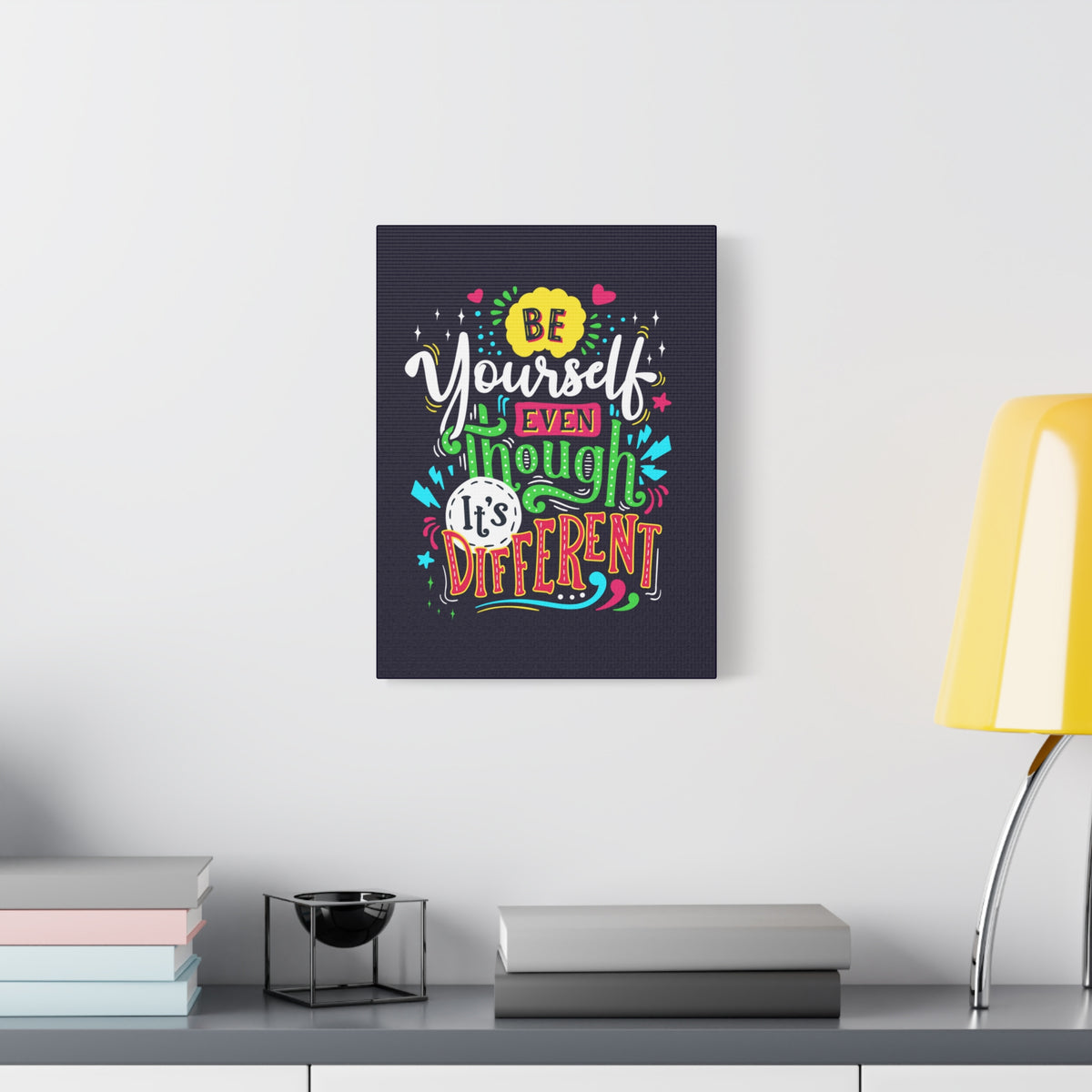 Inspirational Quote Canvas Be Yourself Wall Art Motivational Motto Inspiring Prints Artwork Decor Ready to Hang-Express Your Love Gifts