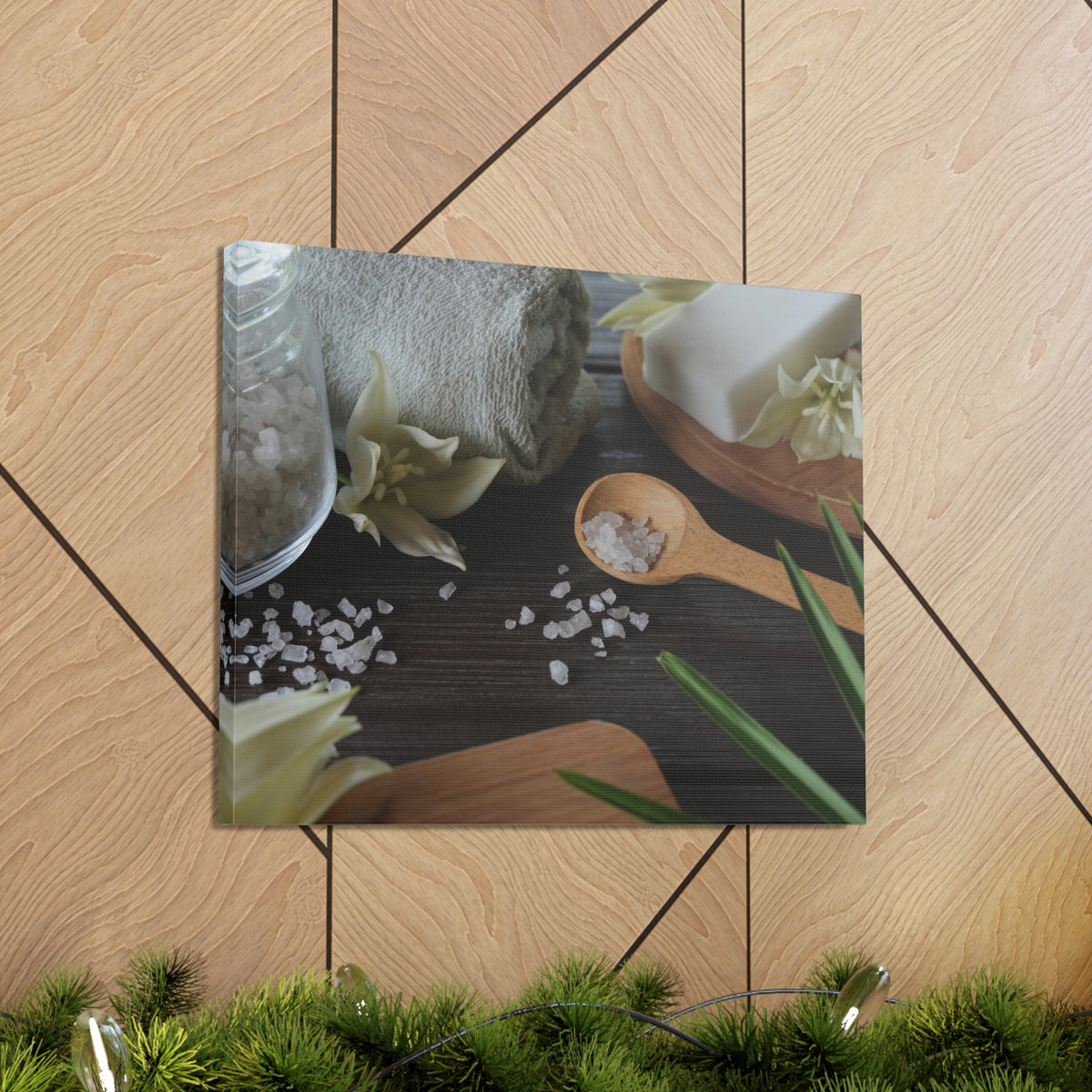 Natural Handmade Soap Forest Floral Nature Photography Canvas Wall Art for Home Decor Ready-to-Hang-Express Your Love Gifts