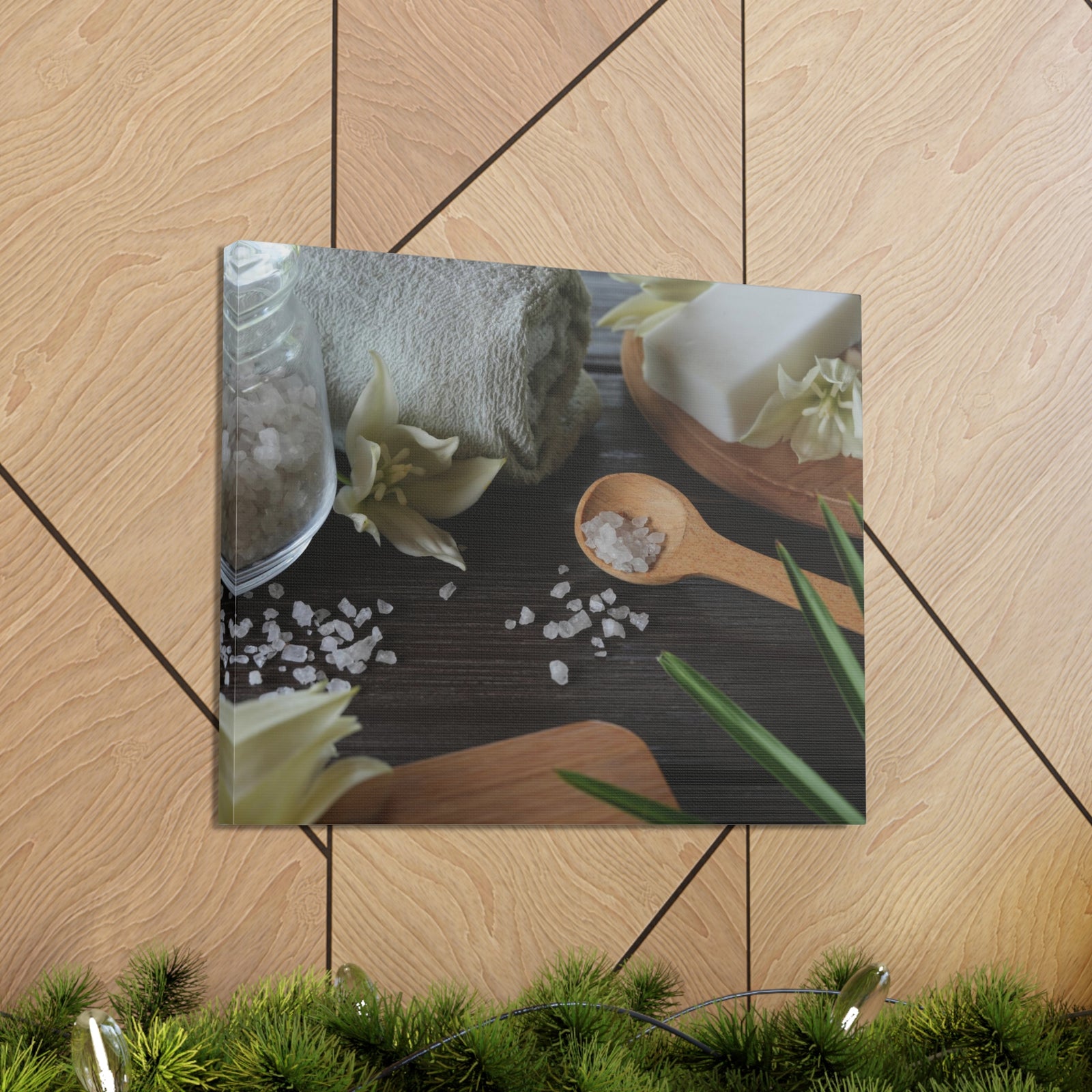 Natural Handmade Soap Forest Floral Nature Photography Canvas Wall Art for Home Decor Ready-to-Hang-Express Your Love Gifts