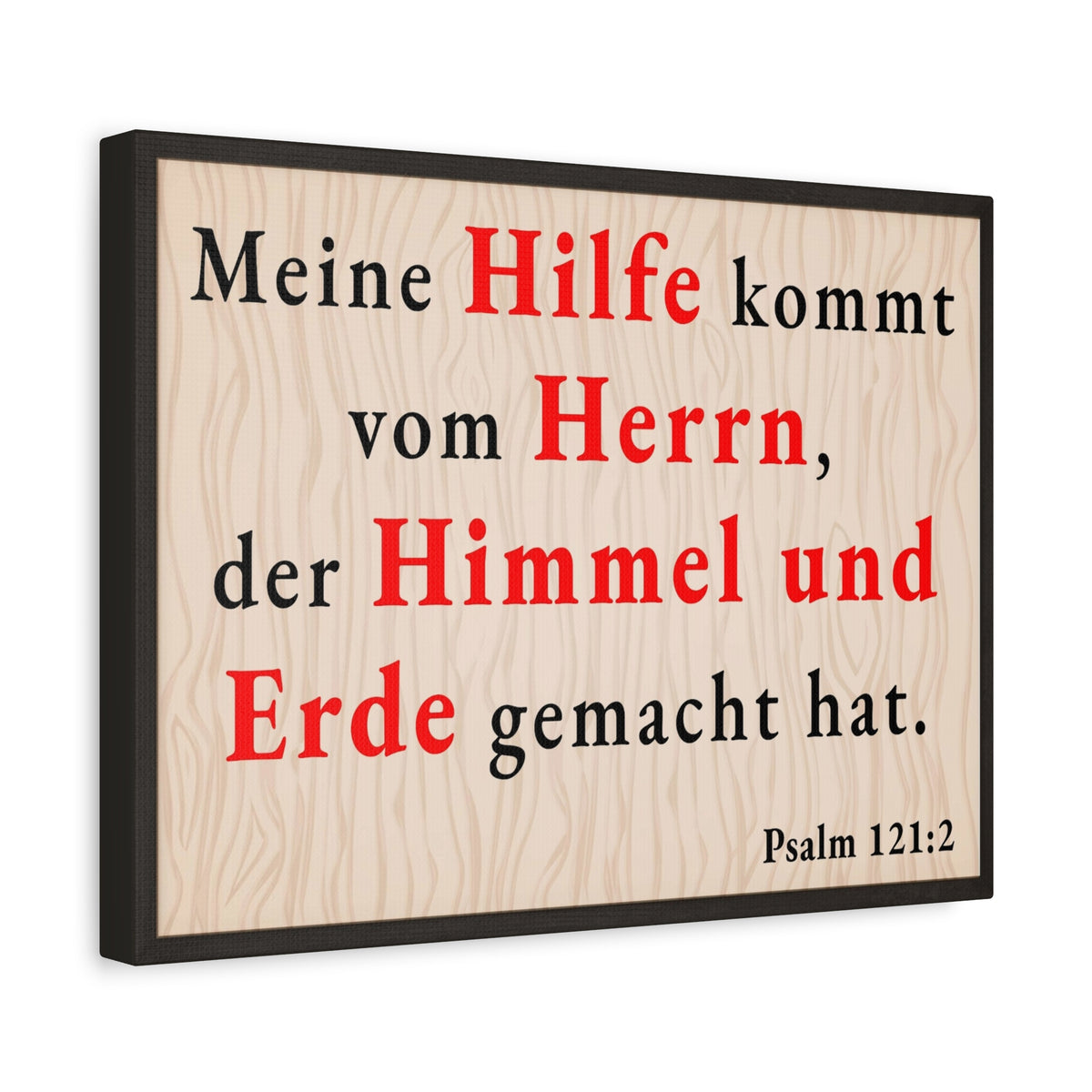 Scripture Walls Psalm 121:2 Help From God German Bible Verse Canvas Christian Wall Art Ready to Hang Unframed-Express Your Love Gifts
