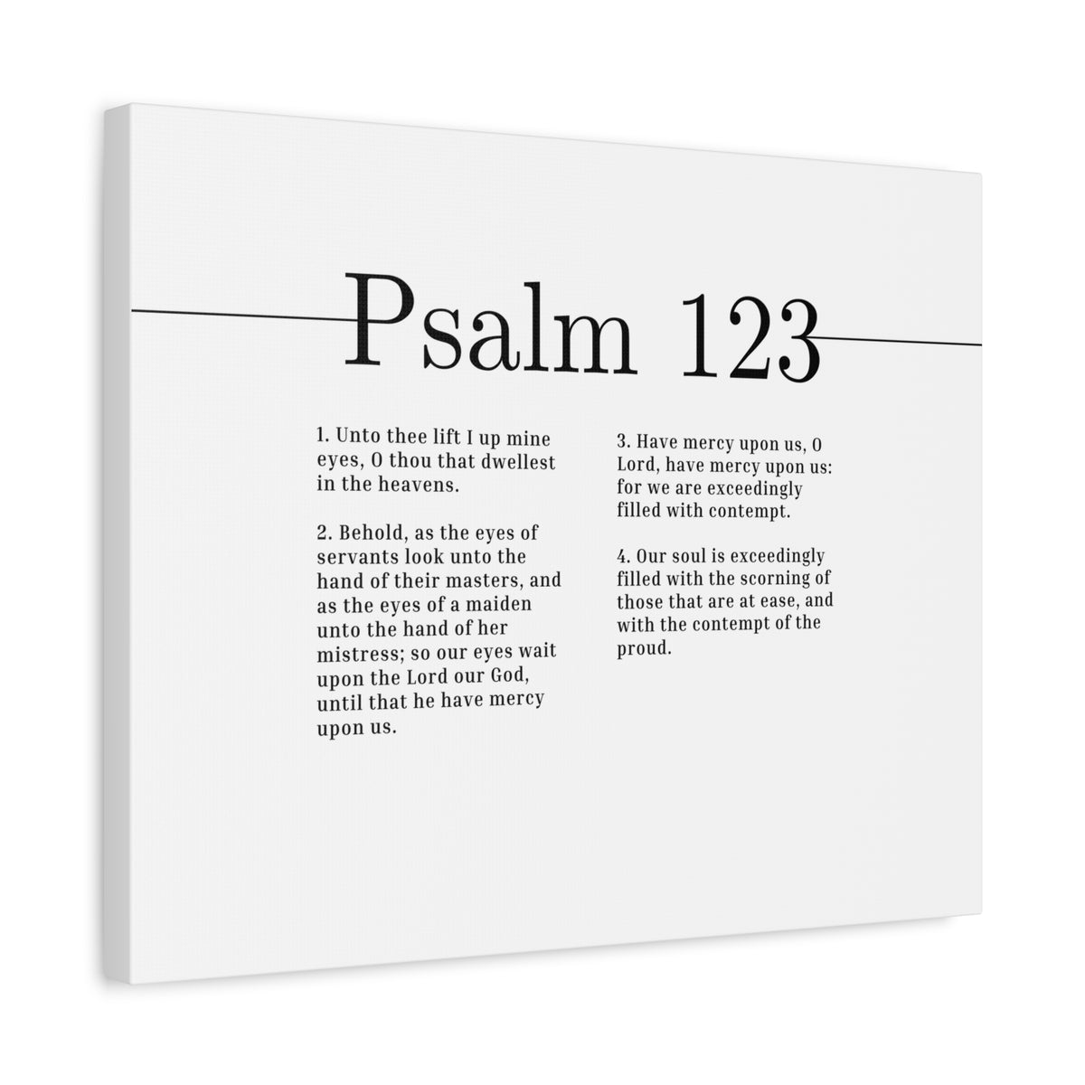 Scripture Canvas The Lord Our God Psalm 123 Christian Wall Art Bible Verse Print Ready to Hang-Express Your Love Gifts