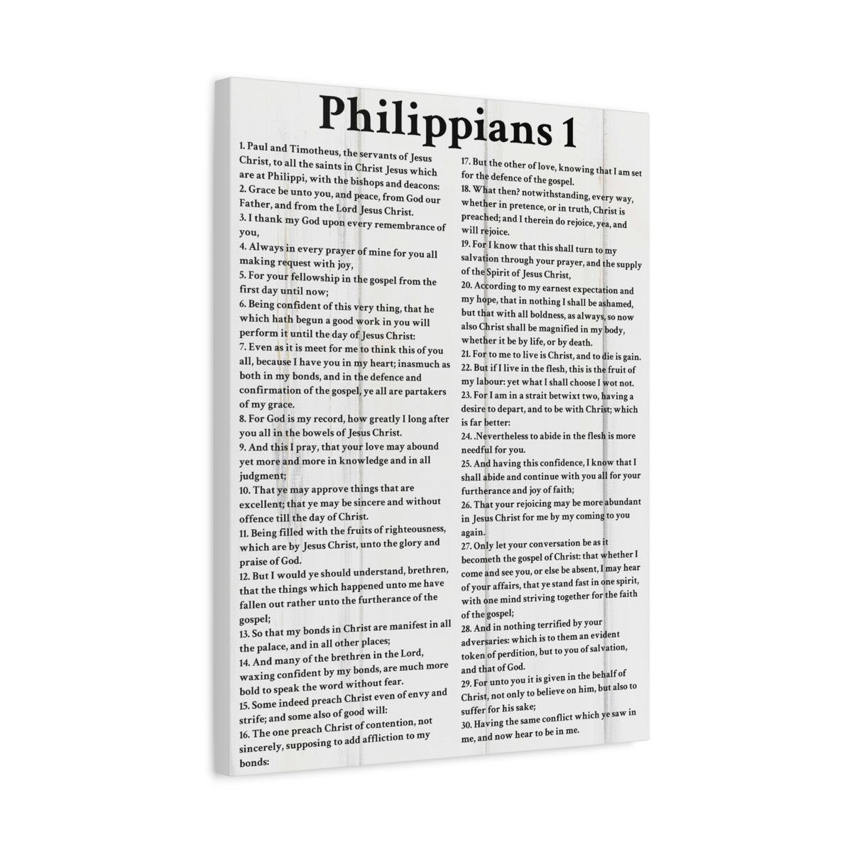 Scripture Walls Philippians 1 White Bible Verse Canvas Christian Wall Art Ready to Hang Unframed-Express Your Love Gifts