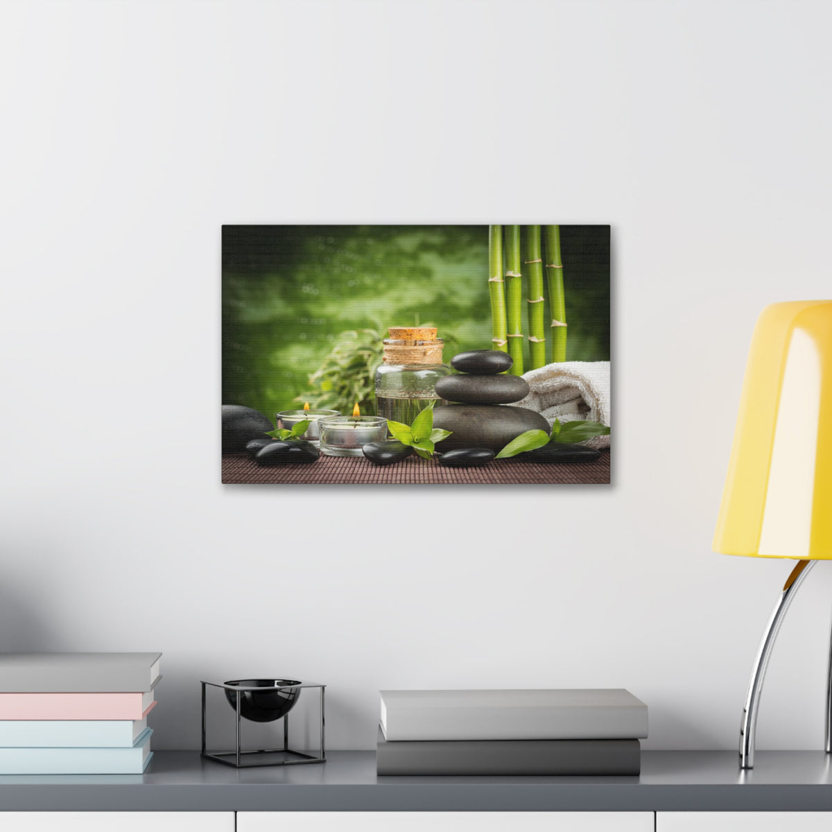 Massage Oil and Stones Forest Floral Nature Photography Canvas Wall Art for Home Decor Ready-to-Hang-Express Your Love Gifts