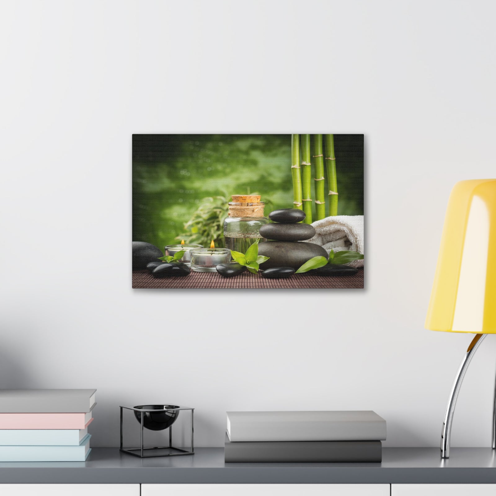 Massage Oil and Stones Forest Floral Nature Photography Canvas Wall Art for Home Decor Ready-to-Hang-Express Your Love Gifts