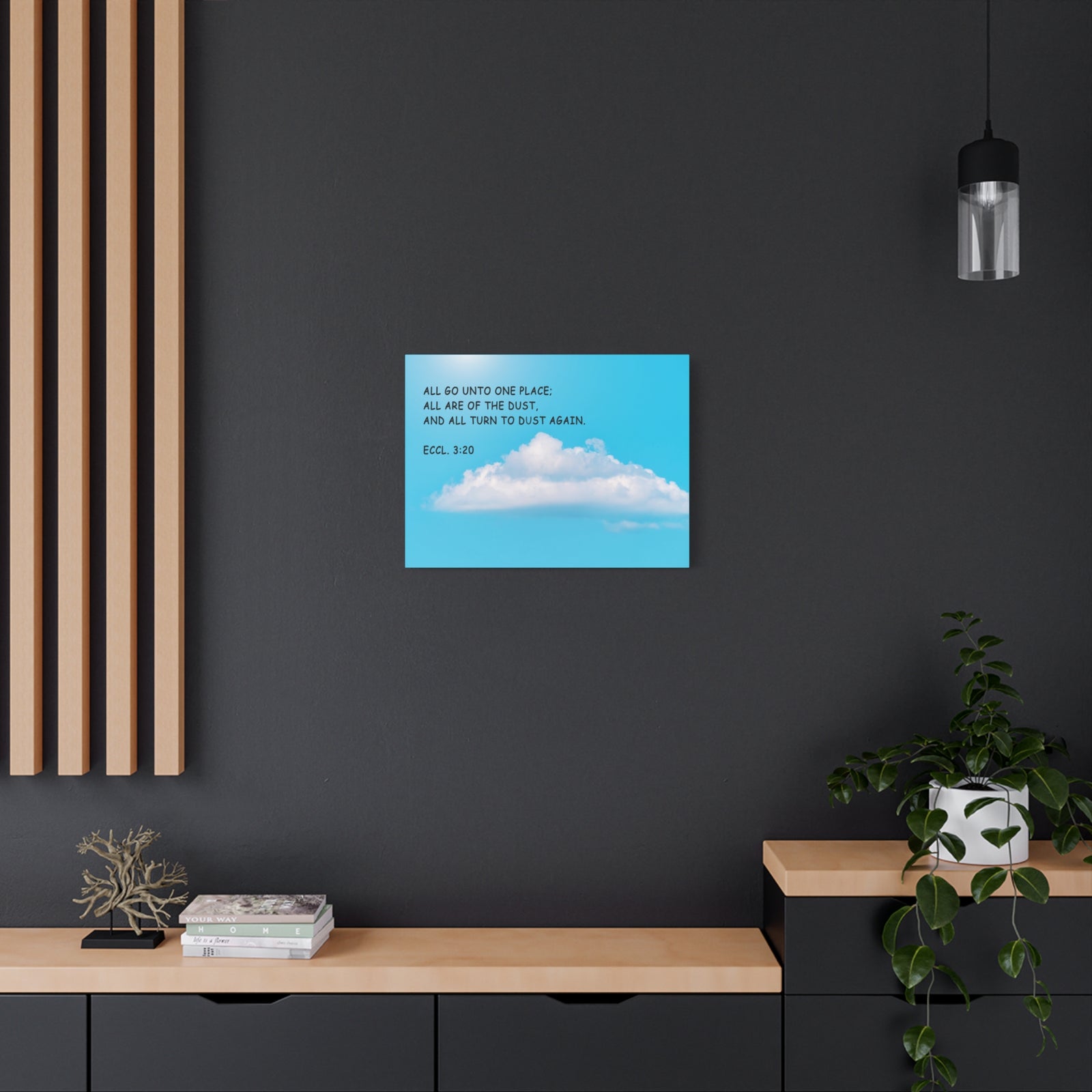 Scripture Walls Unto One Place Ecclesiastes 3:20 Bible Verse Canvas Christian Wall Art Ready to Hang-Express Your Love Gifts