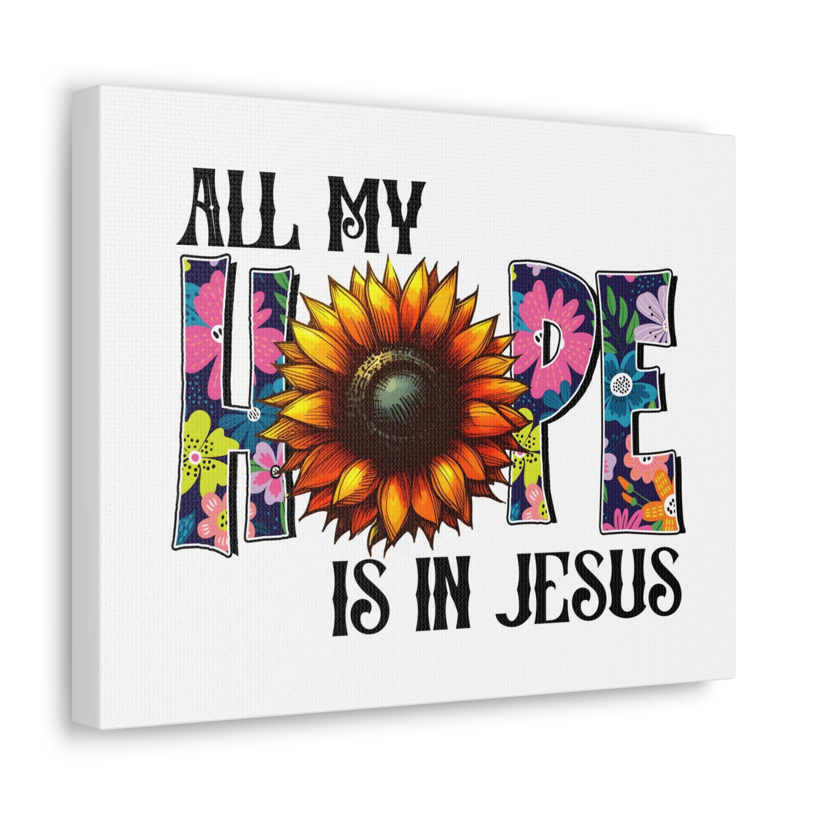 Scripture Walls My Hope is Jesus Bible Verse Canvas Christian Wall Art Ready to Hang Unframed-Express Your Love Gifts