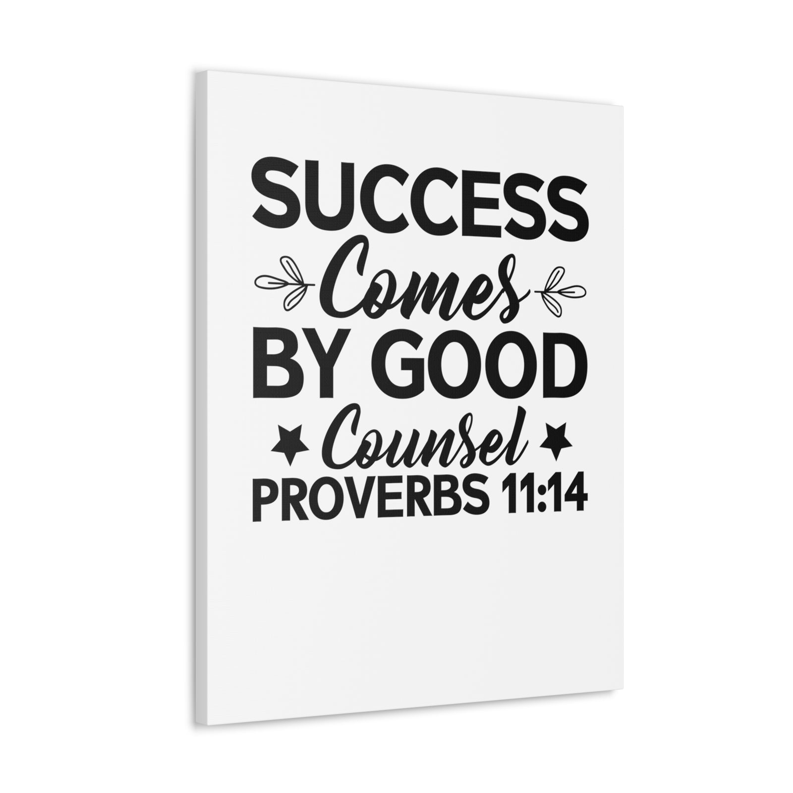 Scripture Walls Proverbs 11:14 Success Comes by Good Counsel Bible Verse Canvas Christian Wall Art Ready to Hang Unframed-Express Your Love Gifts