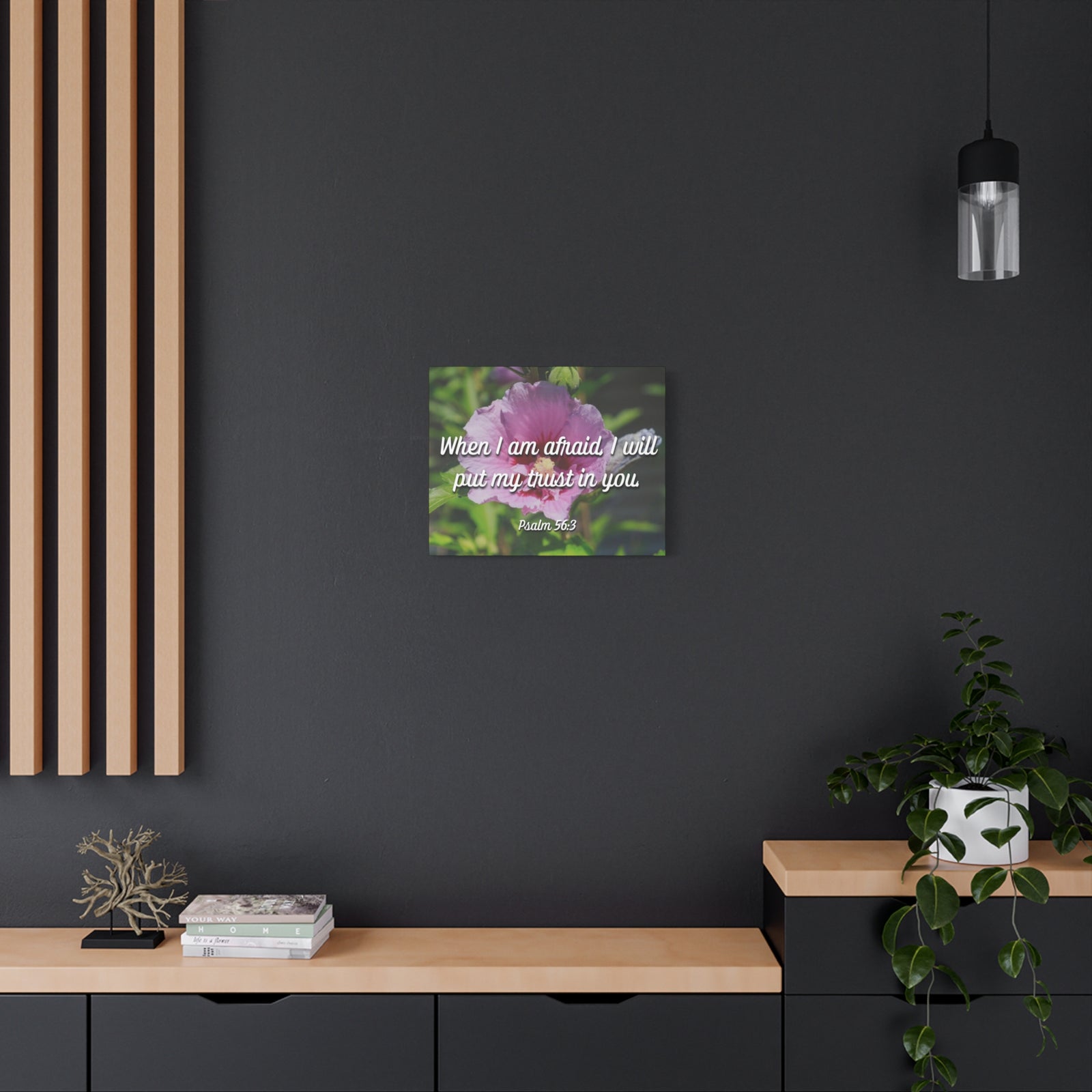 Scripture Canvas I Will Put My Trust Psalm 56:3 Christian Wall Art Bible Verse Print Ready to Hang-Express Your Love Gifts