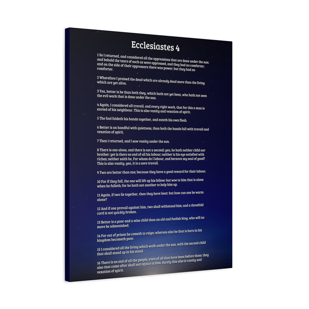 Scripture Walls Consider All Oppressions Ecclesiastes 4 Bible Verse Canvas Christian Wall Art Ready to Hang-Express Your Love Gifts