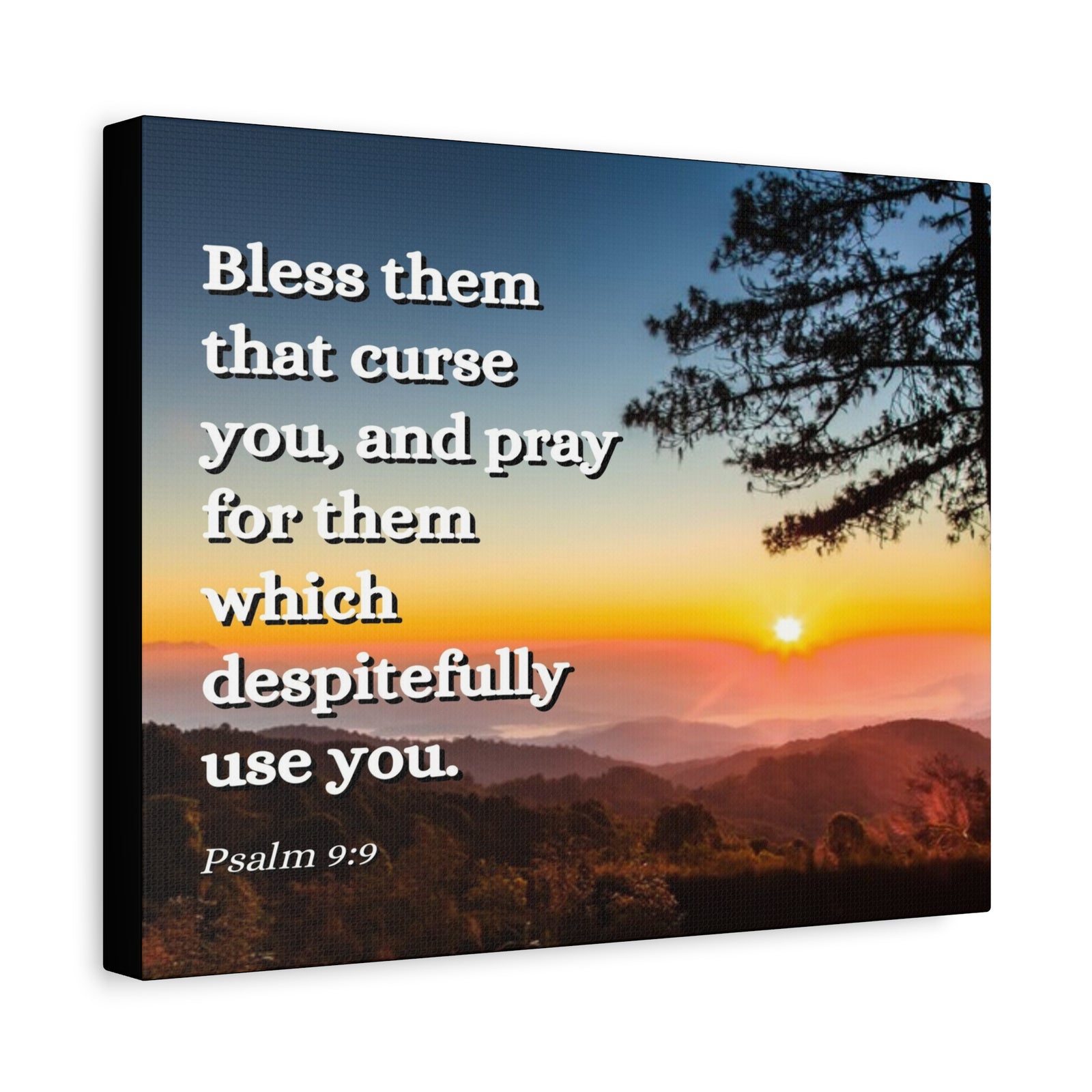 Scripture Canvas Times Of Trouble Psalm 9:9 Christian Wall Art Bible Verse Print Ready to Hang-Express Your Love Gifts