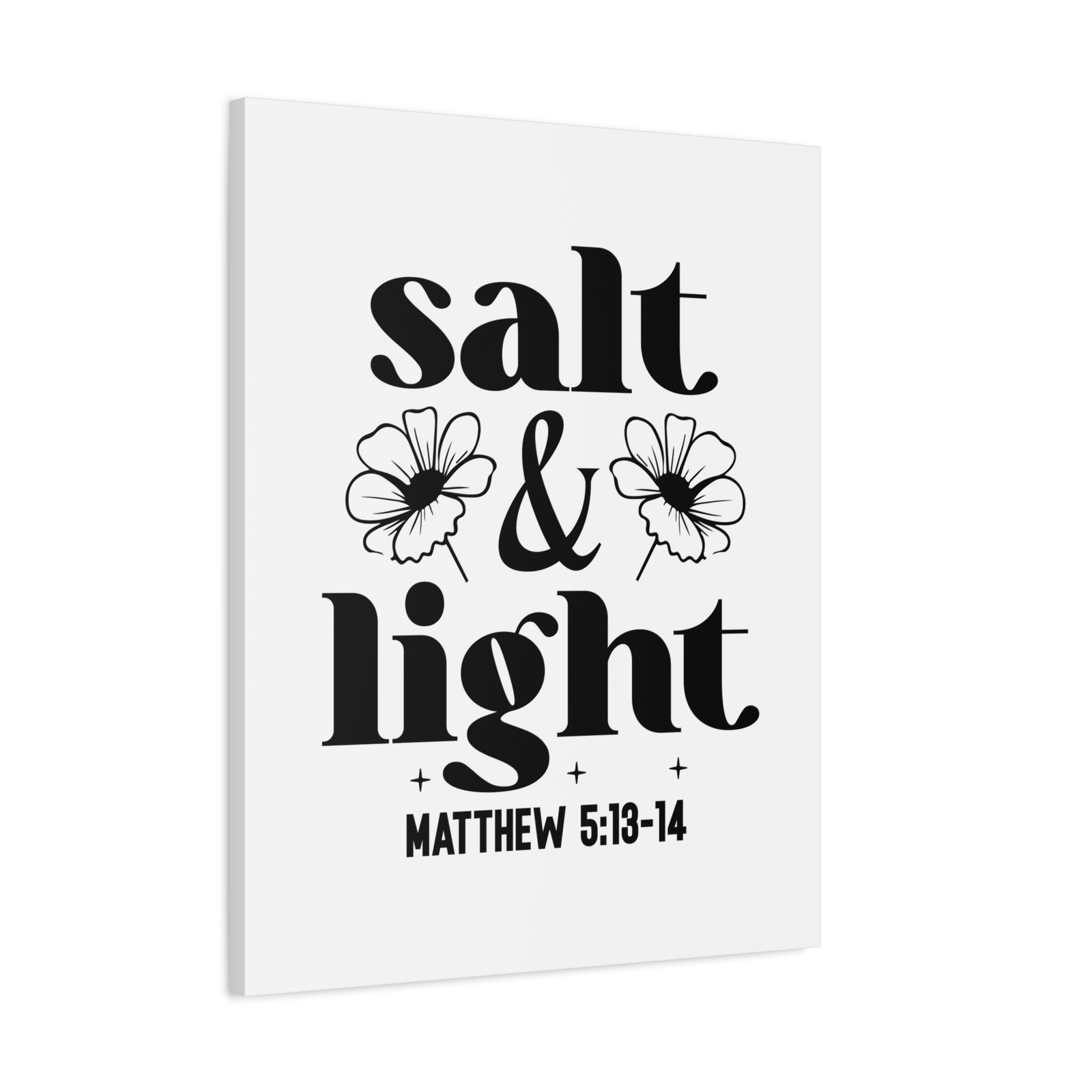 Scripture Walls Matthew 5:13-14 Salt & Light Bible Verse Canvas Christian Wall Art Ready to Hang Unframed-Express Your Love Gifts