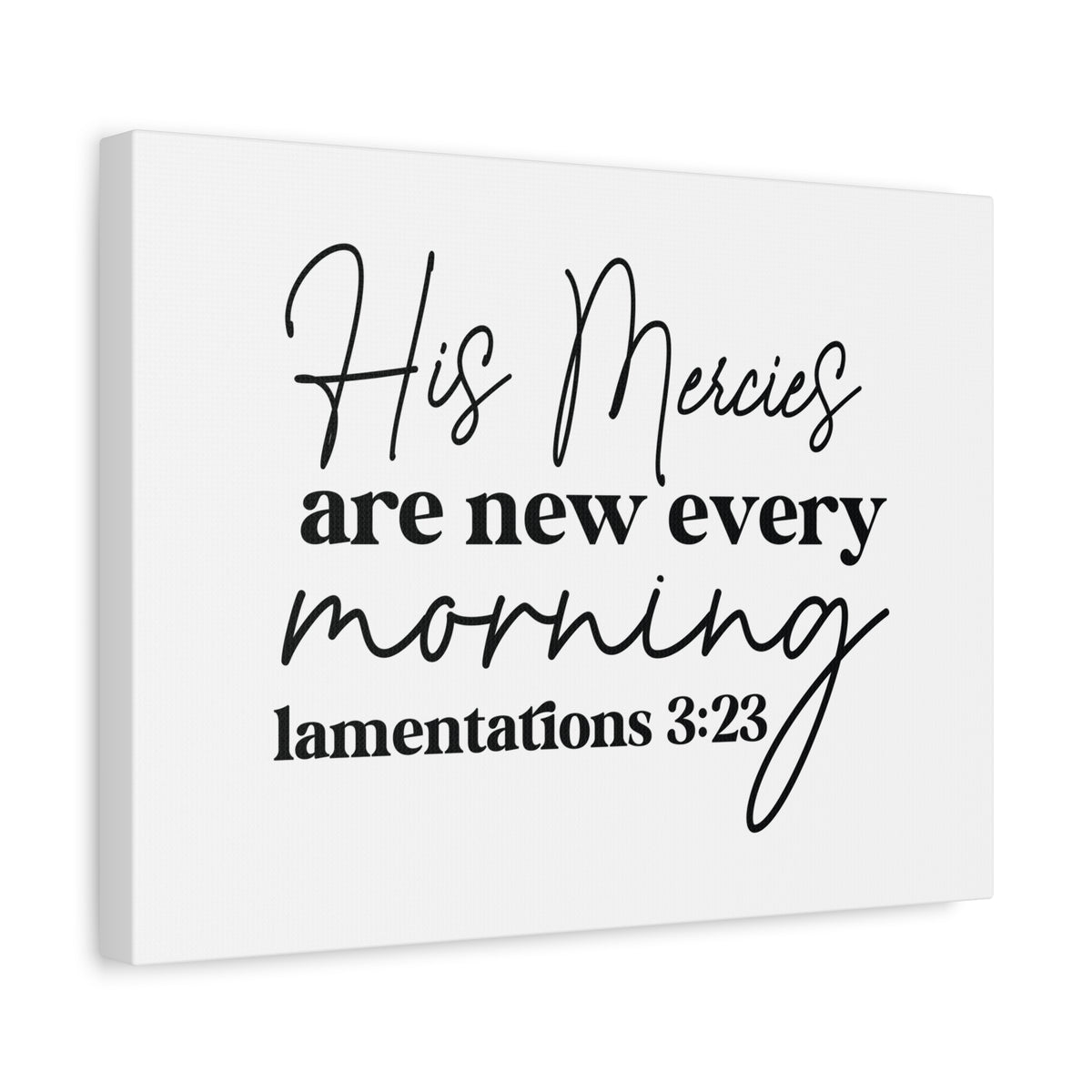 Scripture Walls Lamentations 3:23 His Mercies Bible Verse Canvas Christian Wall Art Ready to Hang Unframed-Express Your Love Gifts