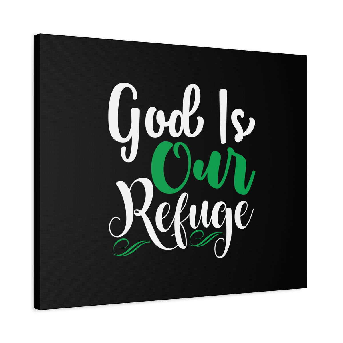Scripture Canvas God Is Our Refuge Psalm 46:1 Christian Wall Art Bible Verse Print Ready to Hang-Express Your Love Gifts